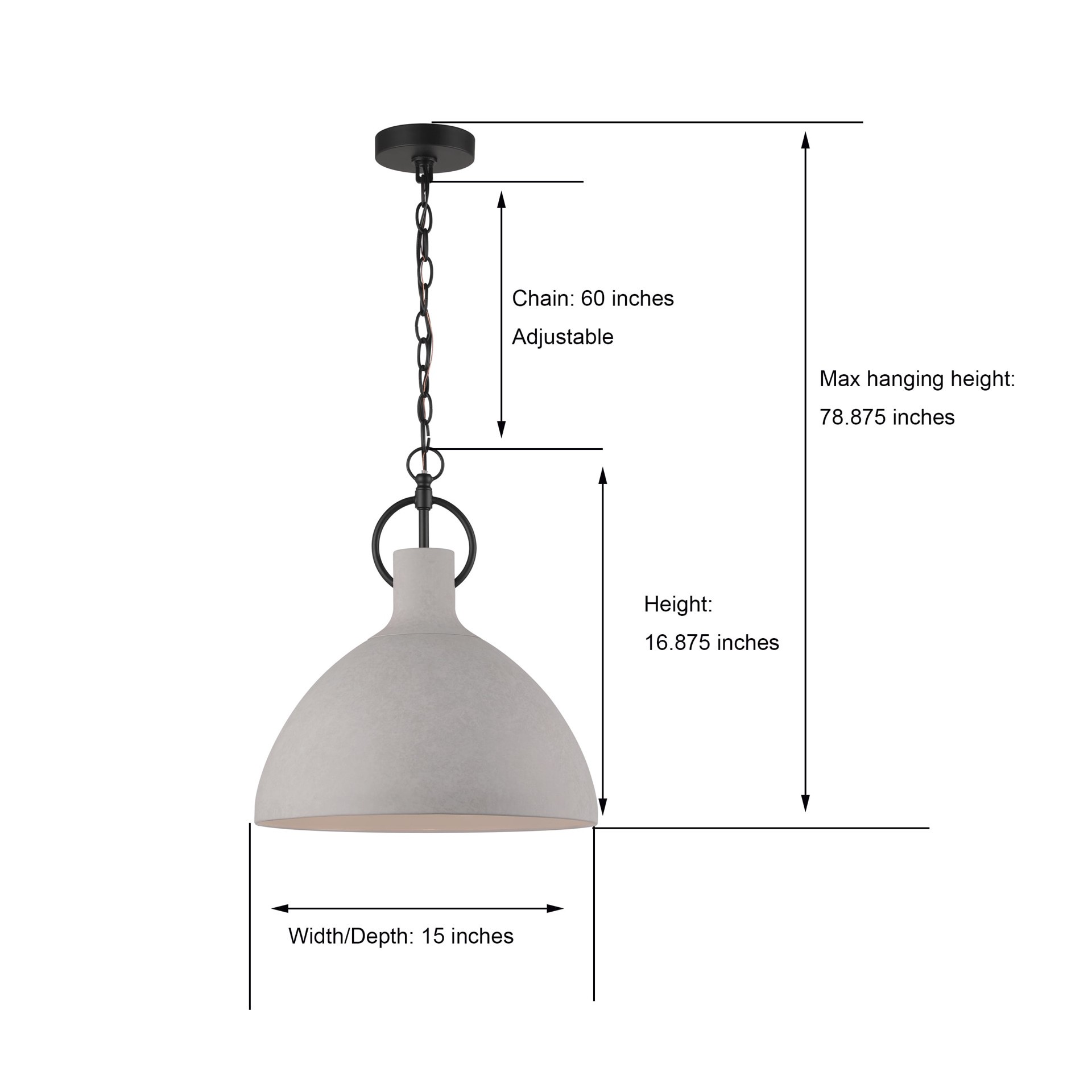 slide 5 of 6, allen + roth Dartwell 1 -Light black Modern/contemporary Dome Small Hanging Pendant light, 1 ct