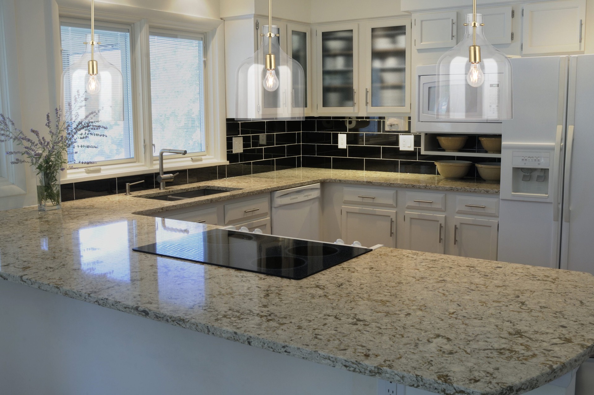 slide 3 of 6, allen + roth Kesteven 1 -Light Brushed gold Modern/contemporary Clear glass Jar Mini Hanging Pendant light, 1 ct