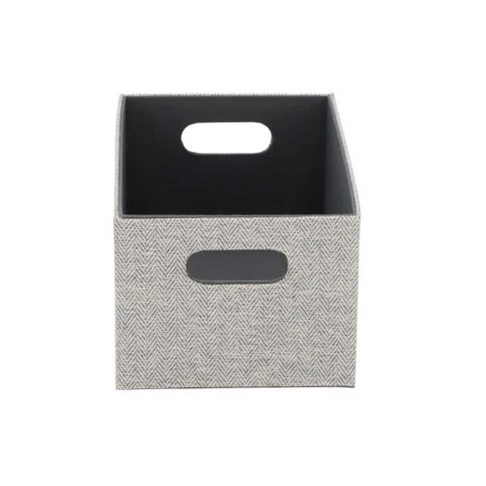 slide 1 of 6, allen + roth ( 7-in W x 5.5-in H x 10.75-in D ) Gray Fabric Bin, 1 ct