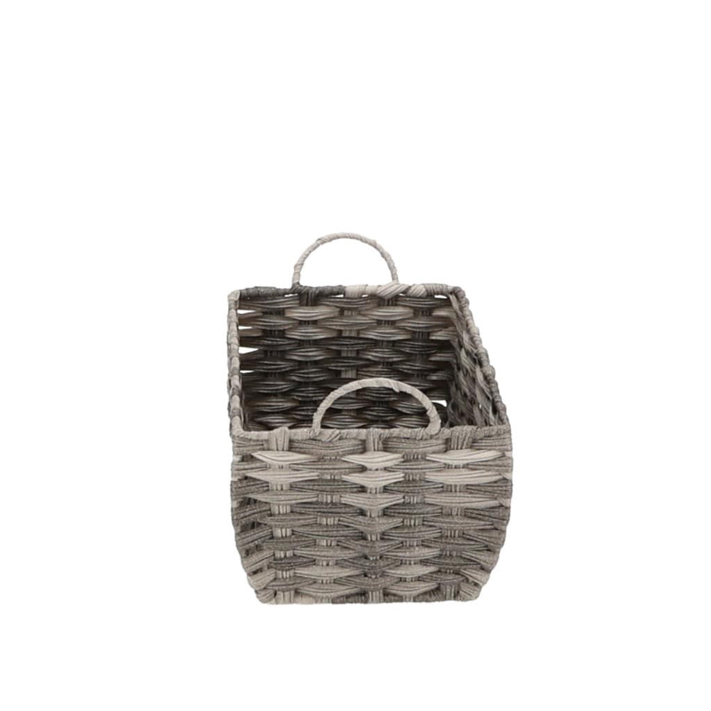 slide 1 of 6, allen + roth Small Gray Polyethylene Decorative Basket, 1 ct
