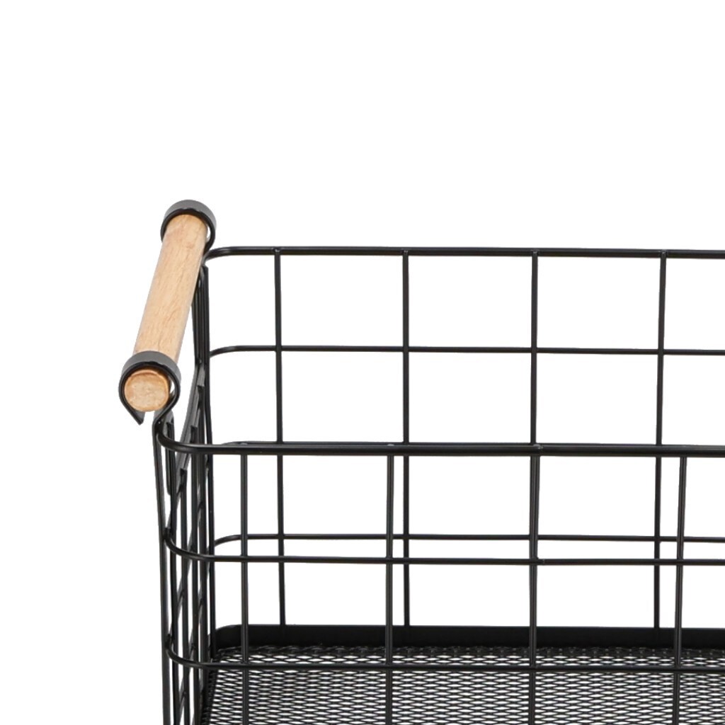 slide 2 of 6, Origin 21 Small Black Iron Decorative Basket, 1 ct