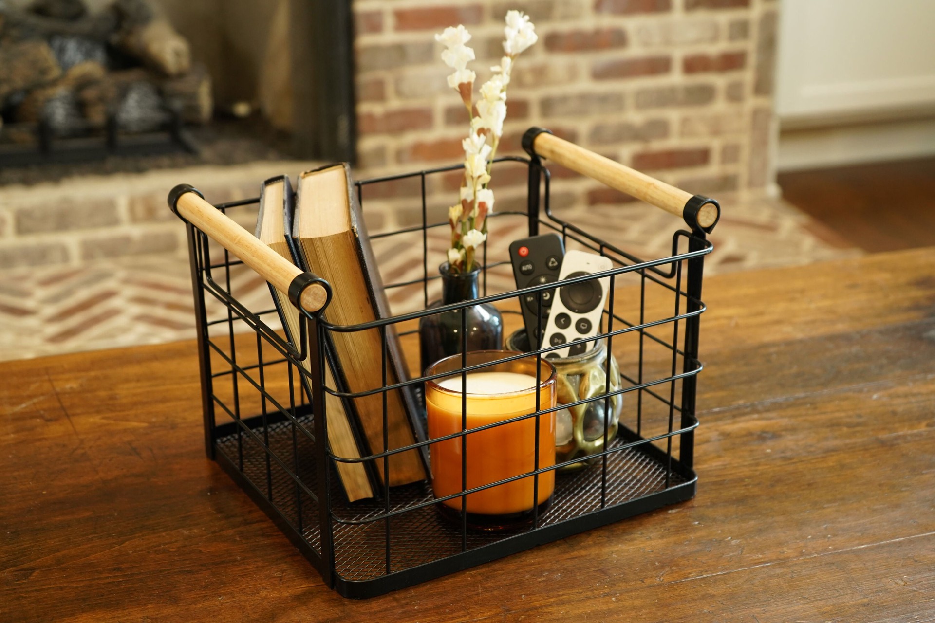 slide 3 of 6, Origin 21 Small Black Iron Decorative Basket, 1 ct