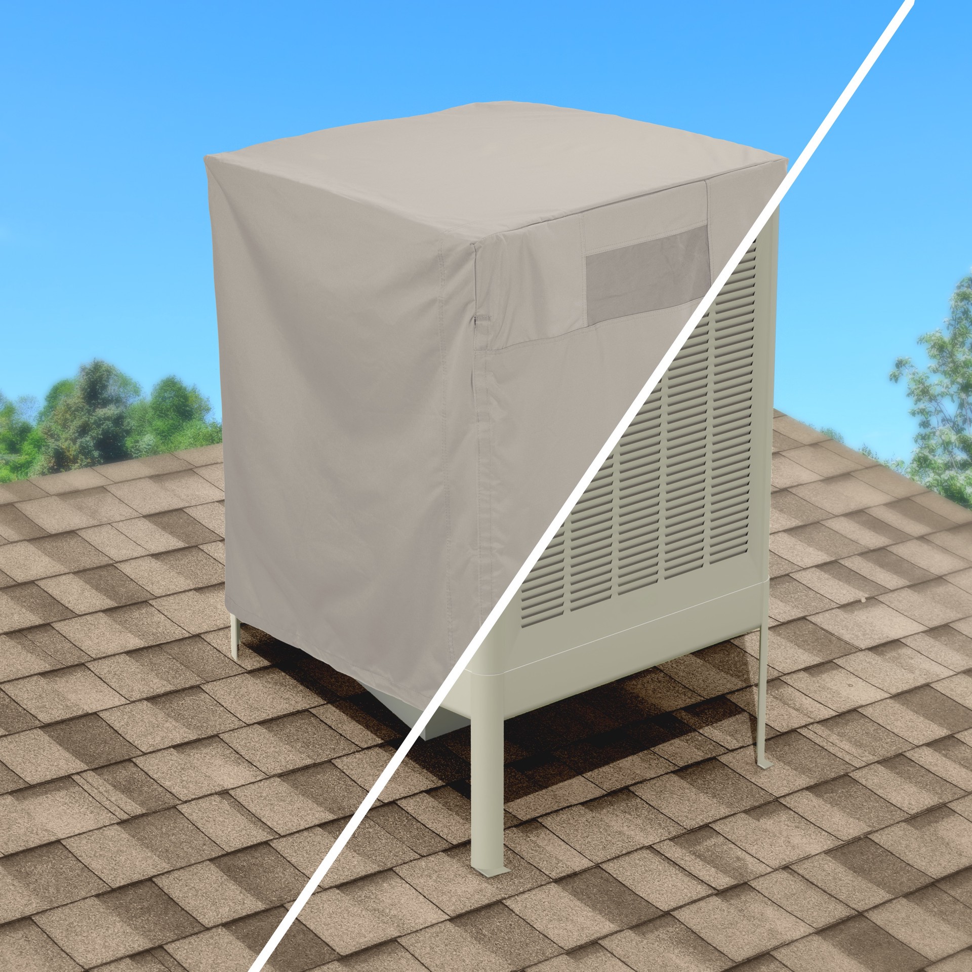 slide 2 of 6, RELIABILT 28-in x 28-in x 34-in Polyester Evaporative Cooler Cover, 1 ct