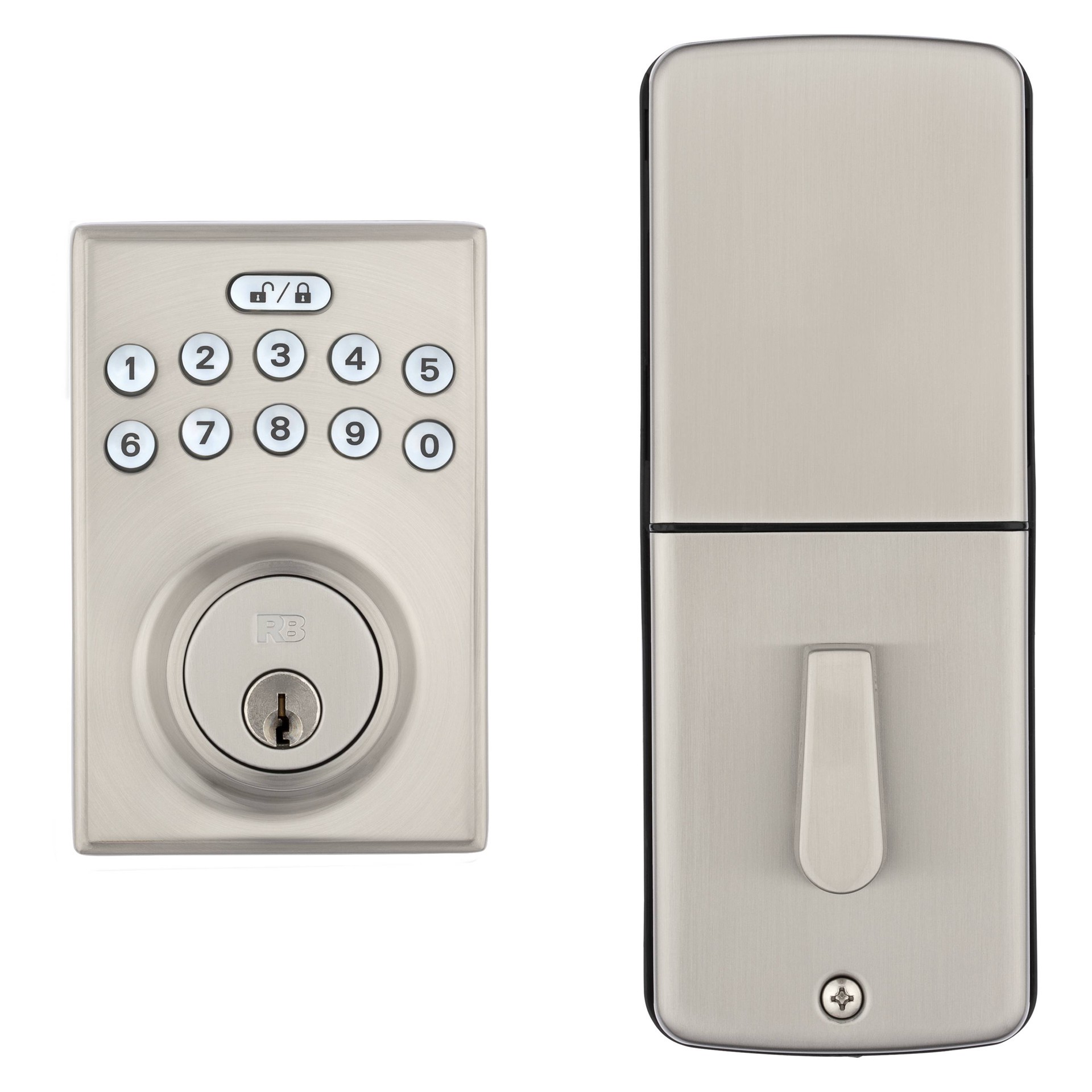 slide 6 of 6, RELIABILT Bragg Satin Nickel Keypad Electronic Deadbolt Lock, 1 ct