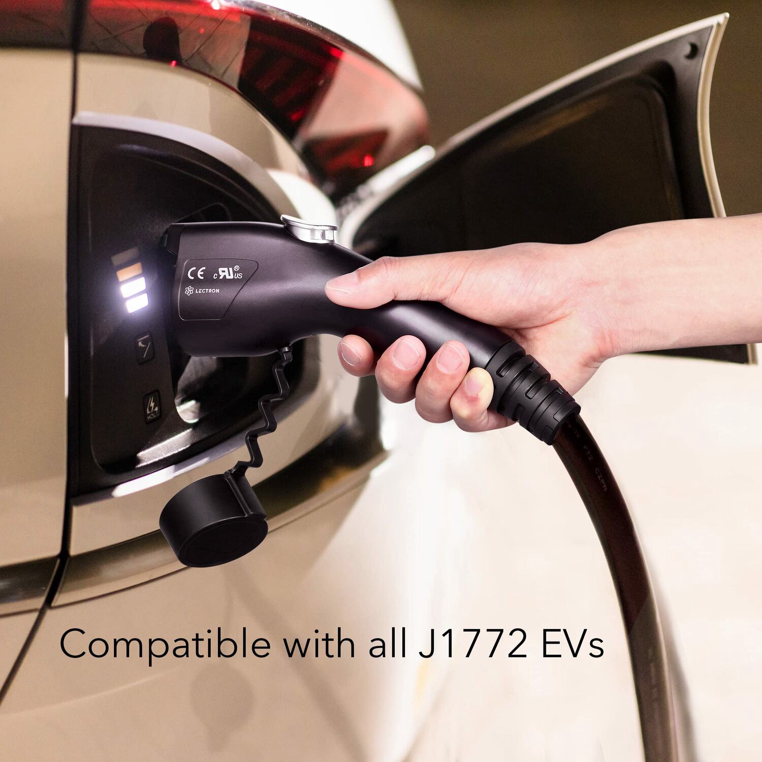 slide 3 of 6, Lectron Level 1 NEMA 15-15p Plug In EV Electric Vehicle Charging Station-up to 15 Amps/ 120-Volts with 21-ft Cable, 1 ct
