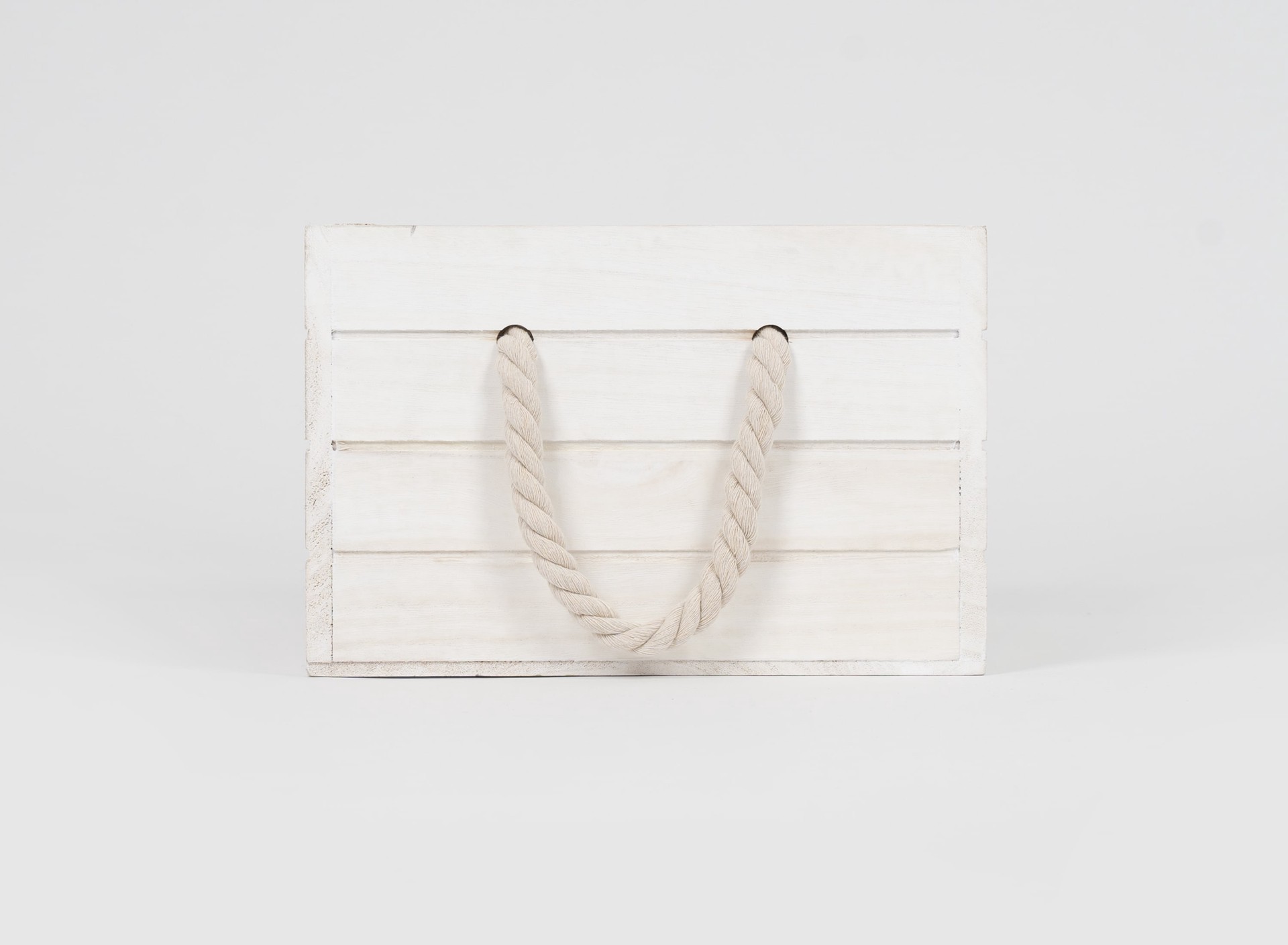 slide 3 of 6, allen + roth Medium wash white Wood Basket, 1 ct