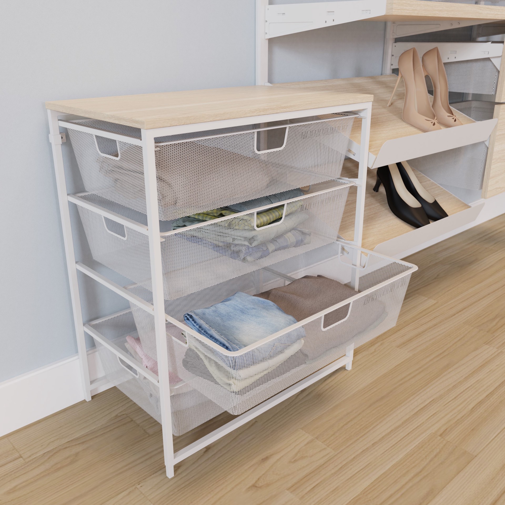 slide 2 of 6, Origin 21 24.57-in x 29.33-in x 15-in White Steel Drawer kit, 1 ct