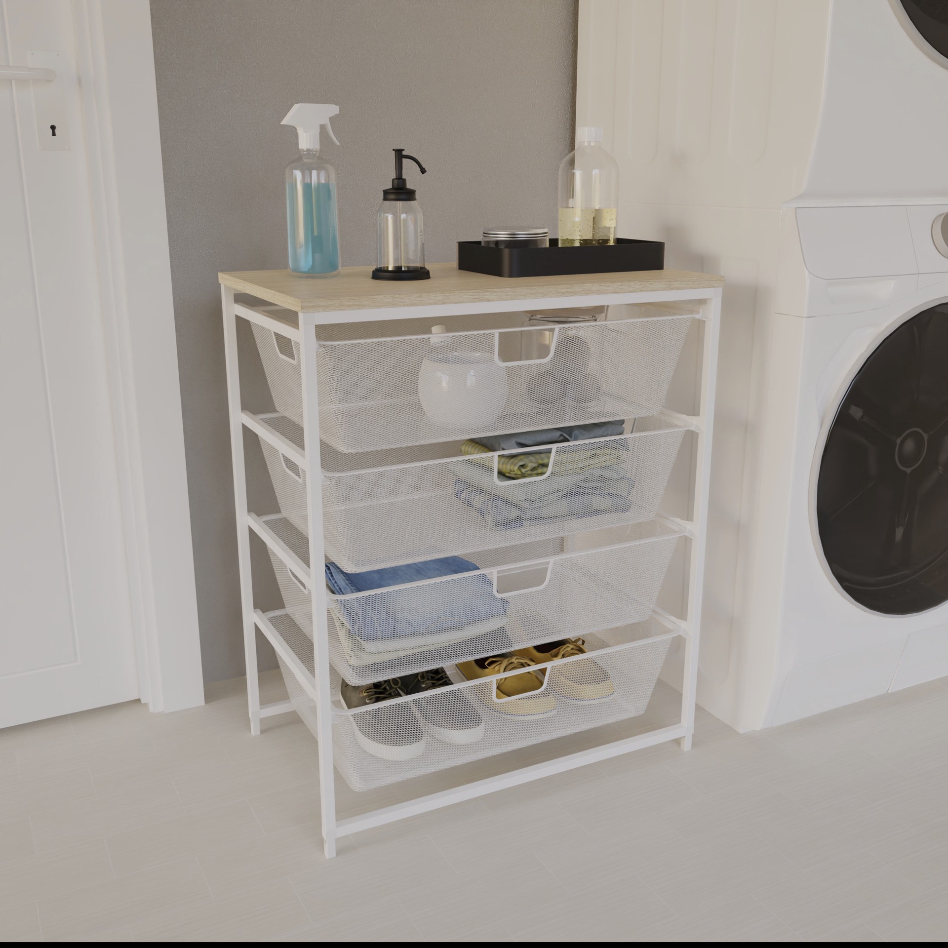 slide 4 of 6, Origin 21 24.57-in x 29.33-in x 15-in White Steel Drawer kit, 1 ct