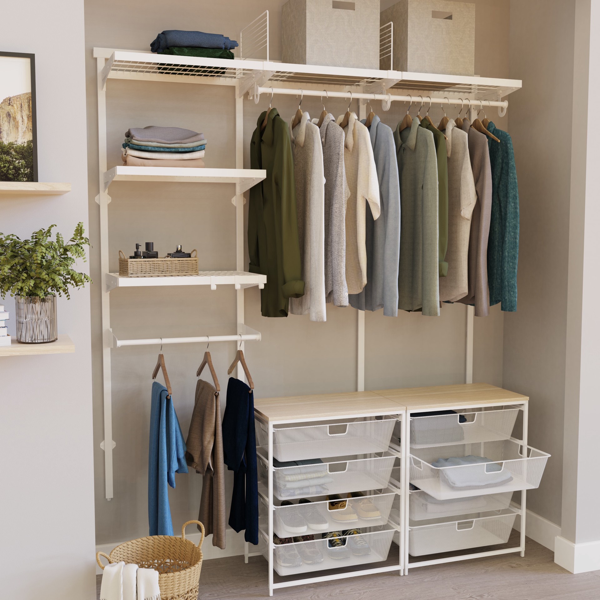 slide 5 of 6, Origin 21 24.57-in x 29.33-in x 15-in White Steel Drawer kit, 1 ct