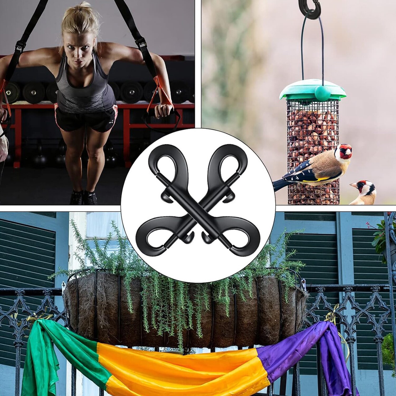 slide 2 of 6, RELIABILT 4-in Double Bolt Snap,Black Oxide, 1 ct