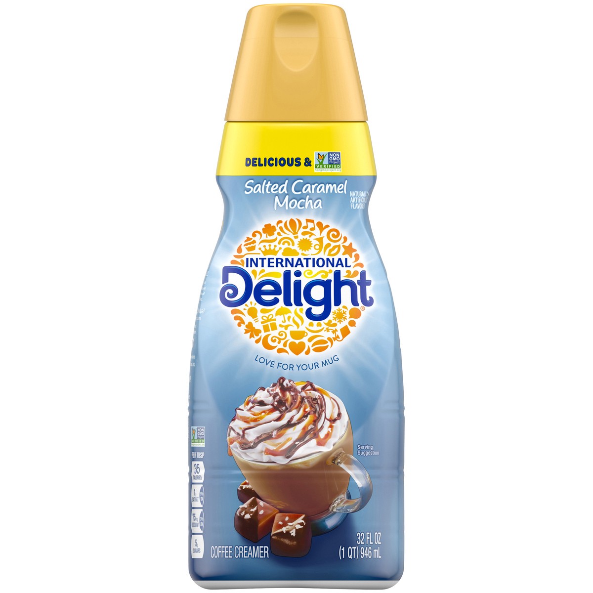 slide 1 of 9, International Delight Salted Caramel Mocha Coffee Creamer, 32 fl oz