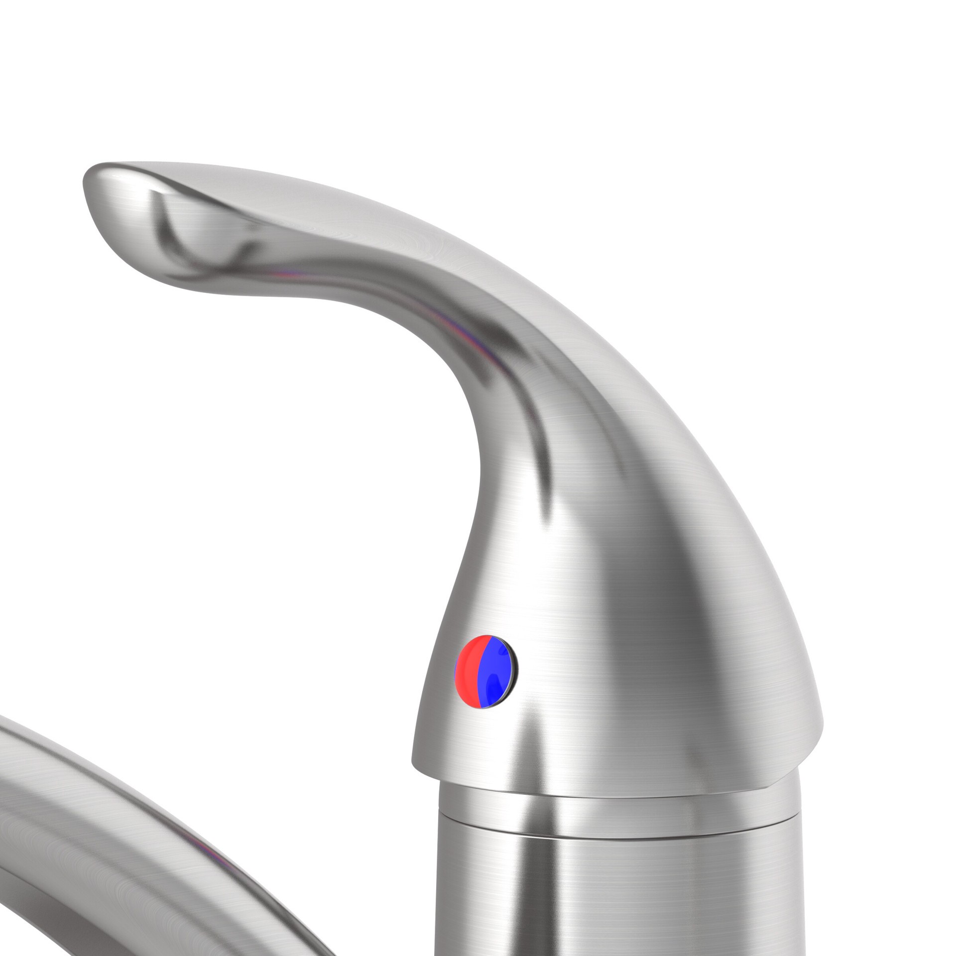 slide 3 of 6, Project Source EVERFIELD Stainless Steel PVD Single Handle Deck-mount Kitchen Faucet (Includes Deck Plate) (Includes Side Sprayer), 1 ct