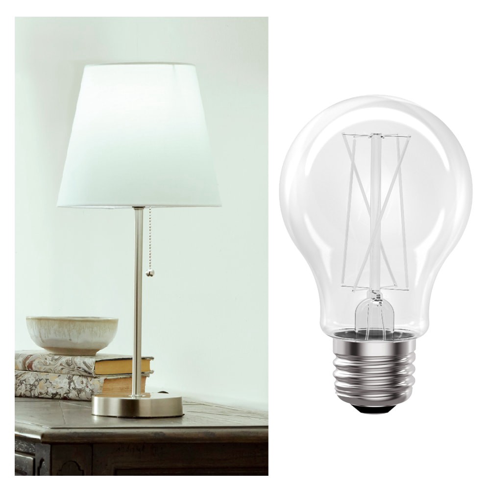 slide 6 of 6, Utilitech 60 -Watt EQ A19 Soft white Medium base (E-26) Dimmable LED General purpose Light Bulb 2 -Pack, 1 ct