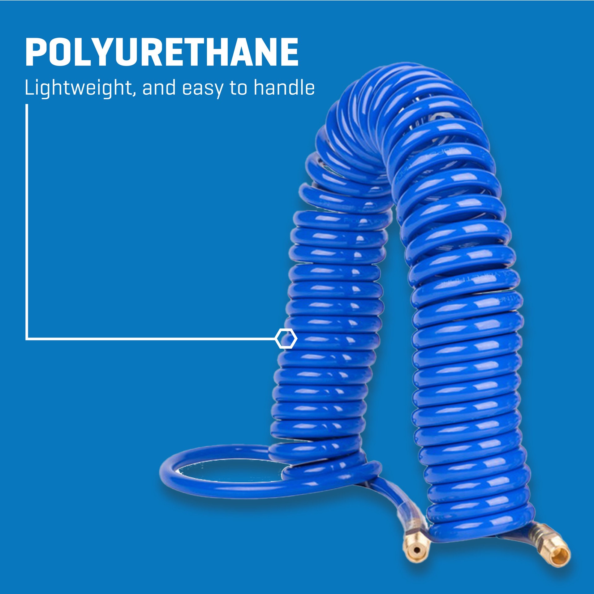 slide 6 of 6, Kobalt 1/4-in x 25-Ft Polyurethane Recoil Air Hose, 1 ct