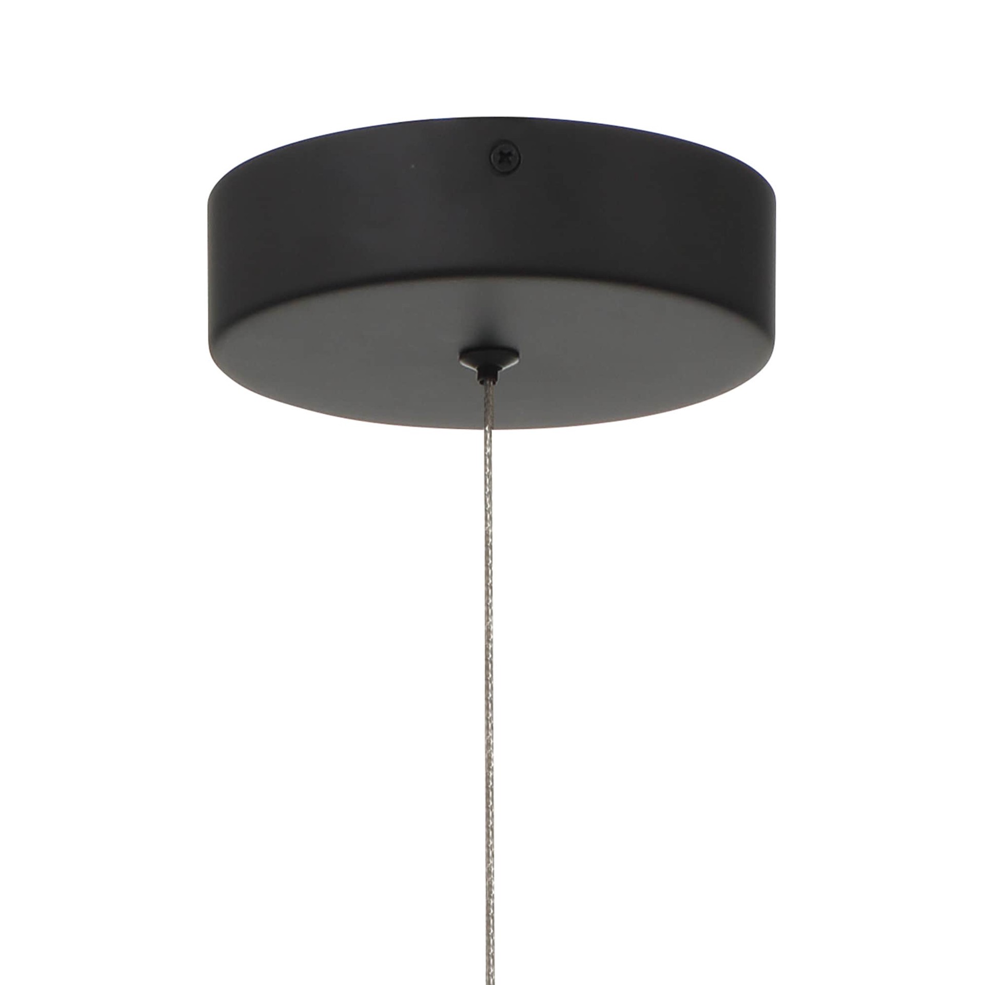 slide 3 of 6, allen + roth Aurelis 1 -Light Black Glam Clear glass Linear Integrated LED Medium Hanging Pendant light, 1 ct