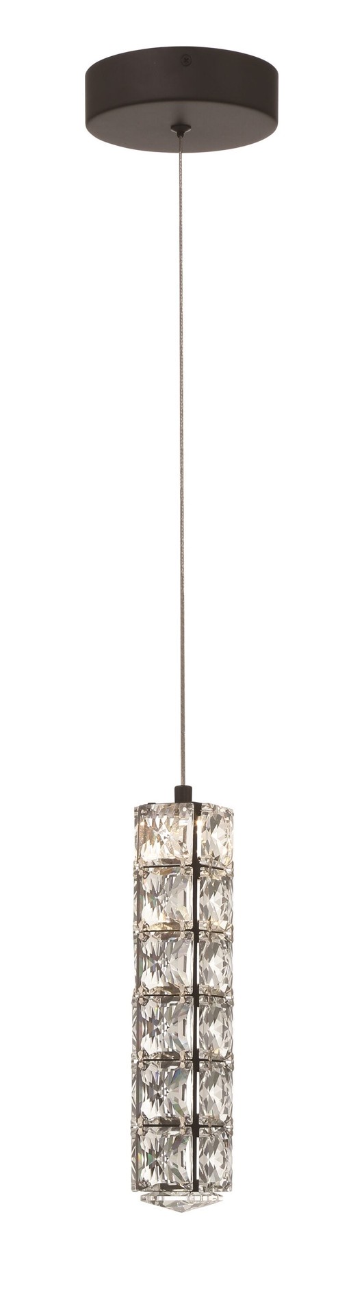 slide 1 of 6, allen + roth Aurelis 1 -Light Black Glam Clear glass Linear Integrated LED Medium Hanging Pendant light, 1 ct