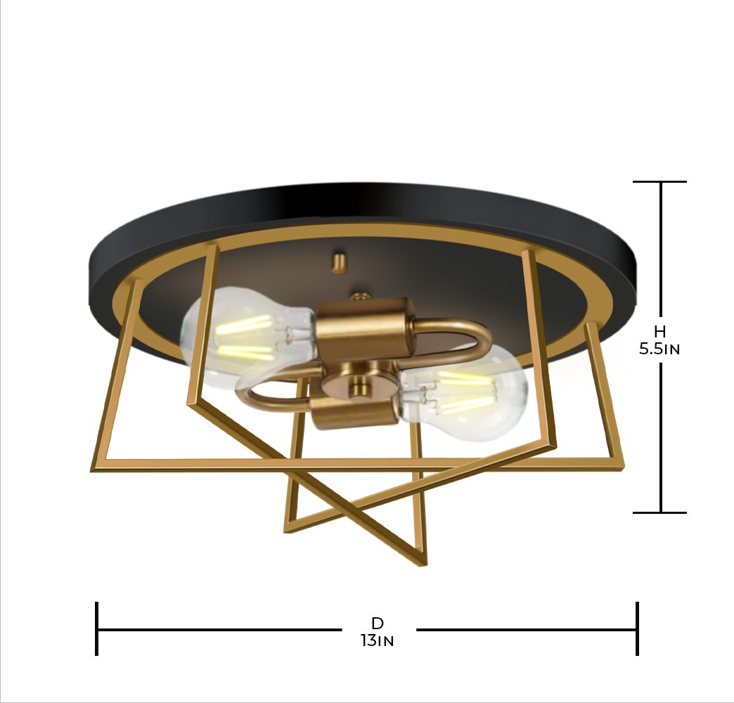slide 5 of 6, Origin 21 Valdez 2 -Light 13-in Matte Multiple colors/finishes Flush Mount Light, 1 ct