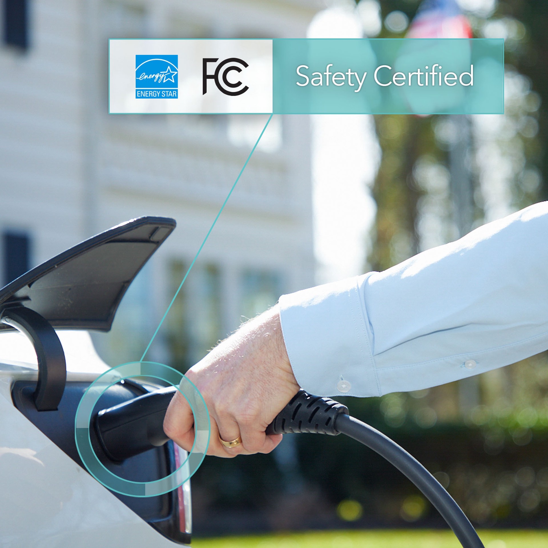 slide 5 of 6, Lectron Level 2 NEMA 14-50p Plug In EV Electric Vehicle Charging Station-up to 40 Amps/ 240-Volts with 16-ft Cable, 1 ct