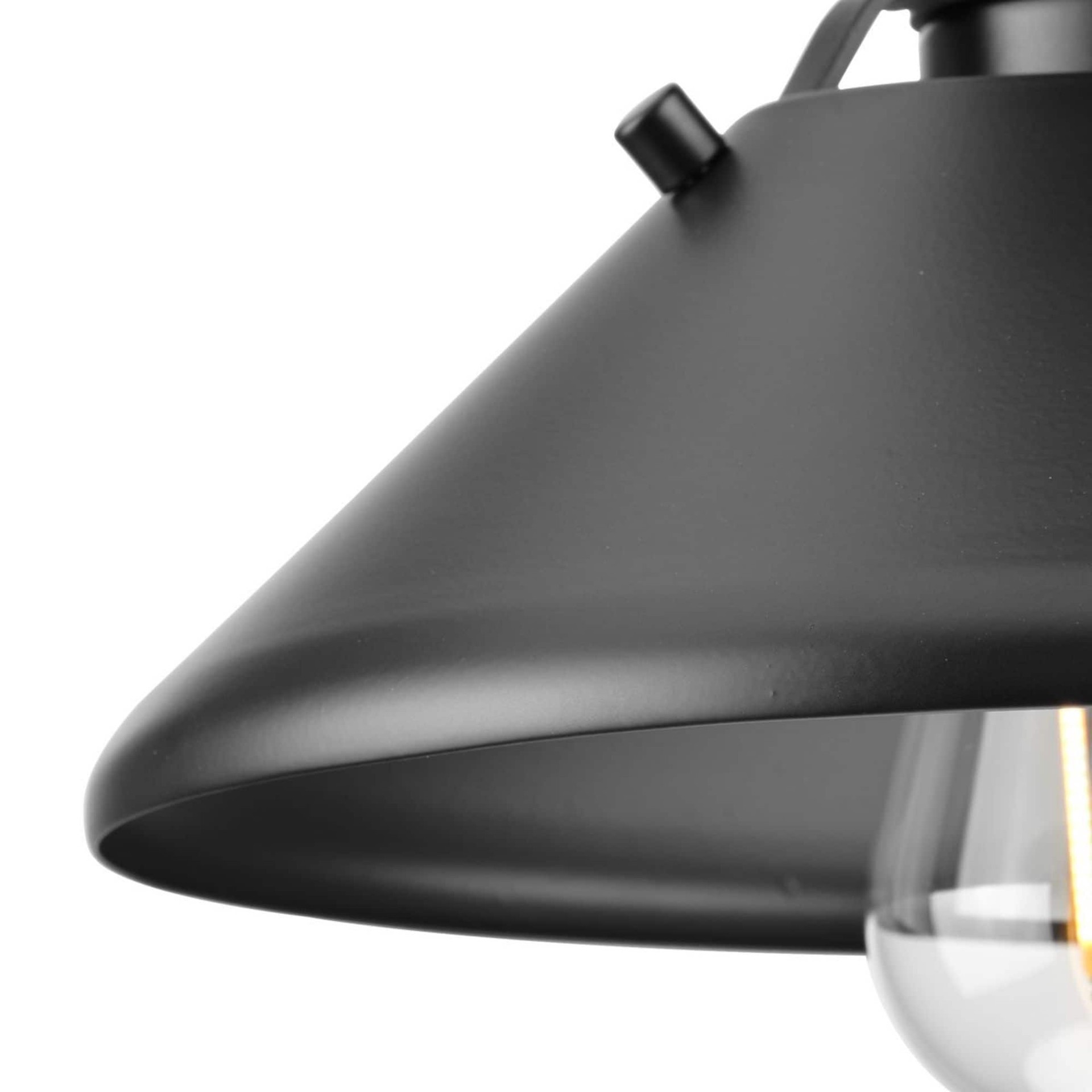 slide 3 of 6, allen + roth Ailey 1 -Light 8.75-in Matte Black Semi Flush Mount Light, 1 ct