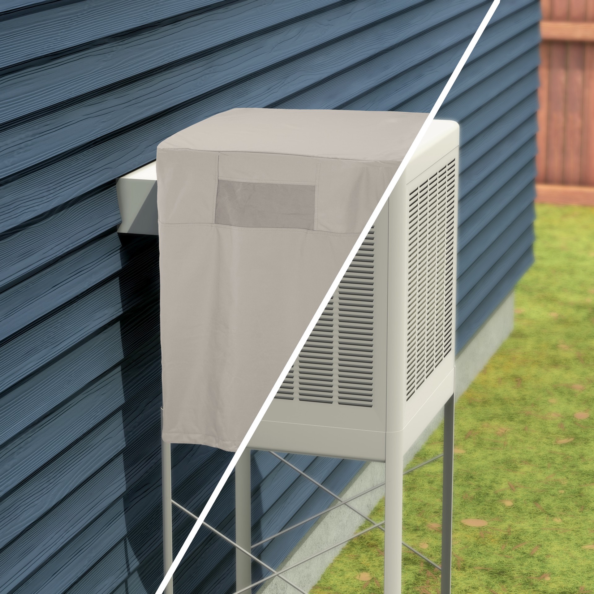 slide 2 of 6, RELIABILT 40-in x 40-in x 46-in Polyester Evaporative Cooler Cover, 1 ct