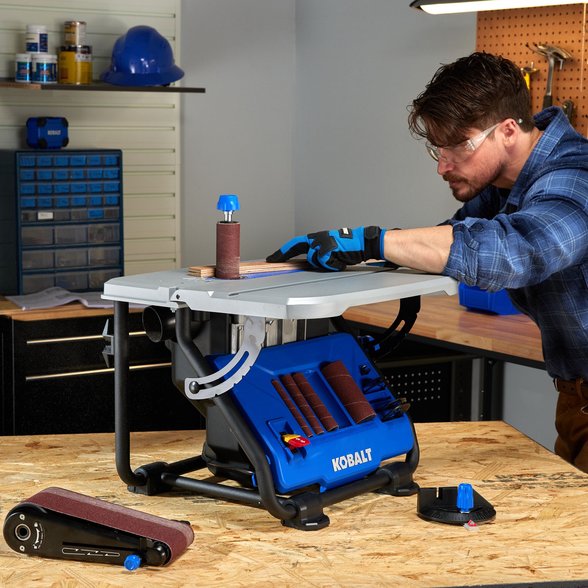 slide 2 of 6, Kobalt 4-in x 24-in Belt 6 -Amp Benchtop Sander, 1 ct