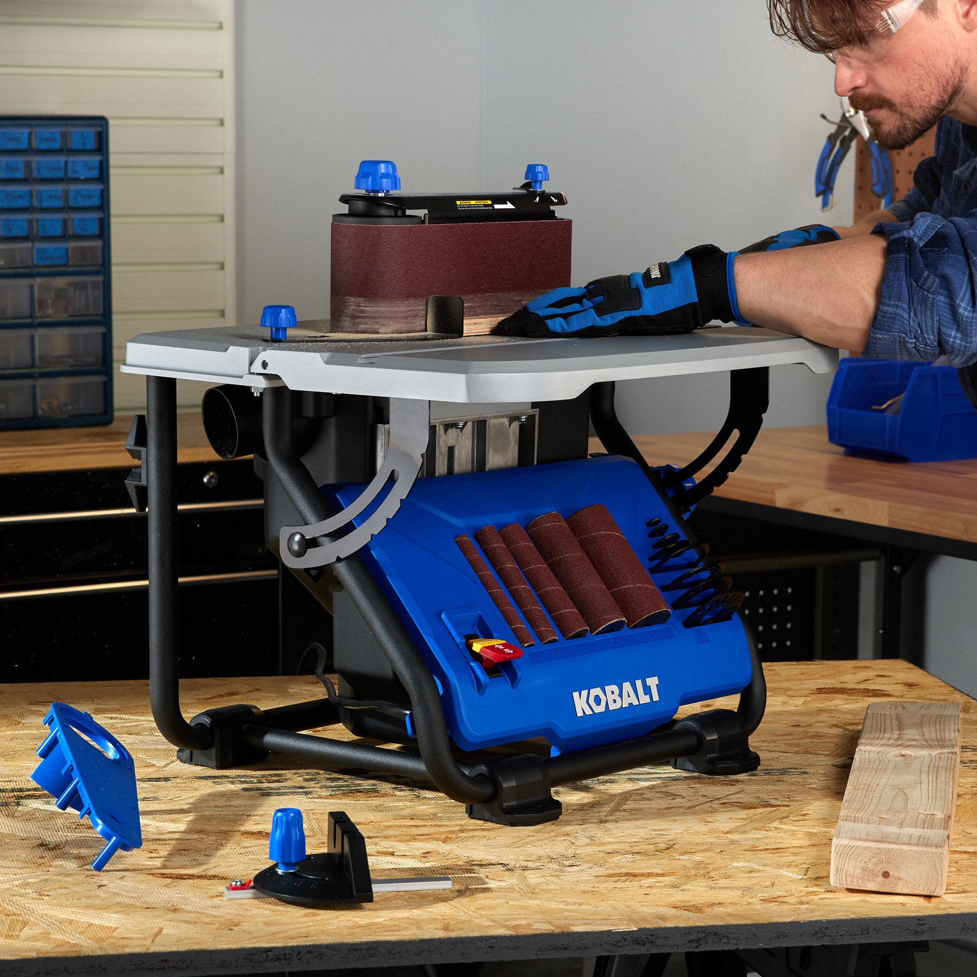 slide 4 of 6, Kobalt 4-in x 24-in Belt 6 -Amp Benchtop Sander, 1 ct