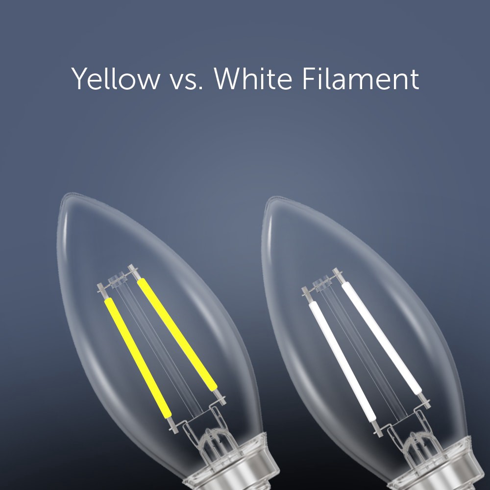 slide 4 of 6, Utilitech White Filament 60 -Watt EQ B11 Soft white Candelabra base (E-12) Dimmable LED General purpose Light Bulb 2 -Pack, 1 ct