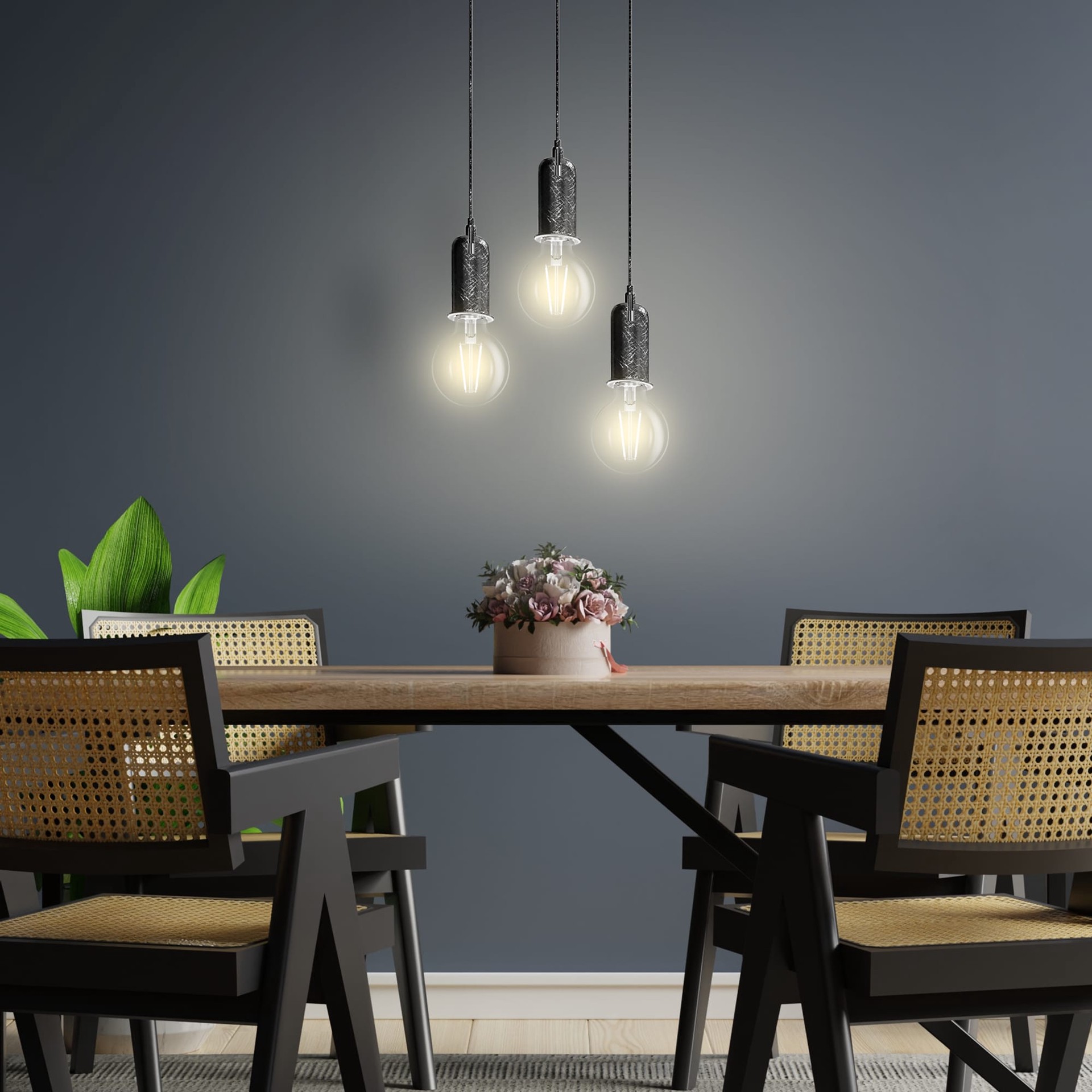 slide 6 of 6, Utilitech White Filament 60 -Watt EQ G25 Soft white E26 Dimmable LED General purpose Light Bulb 2 -Pack, 1 ct