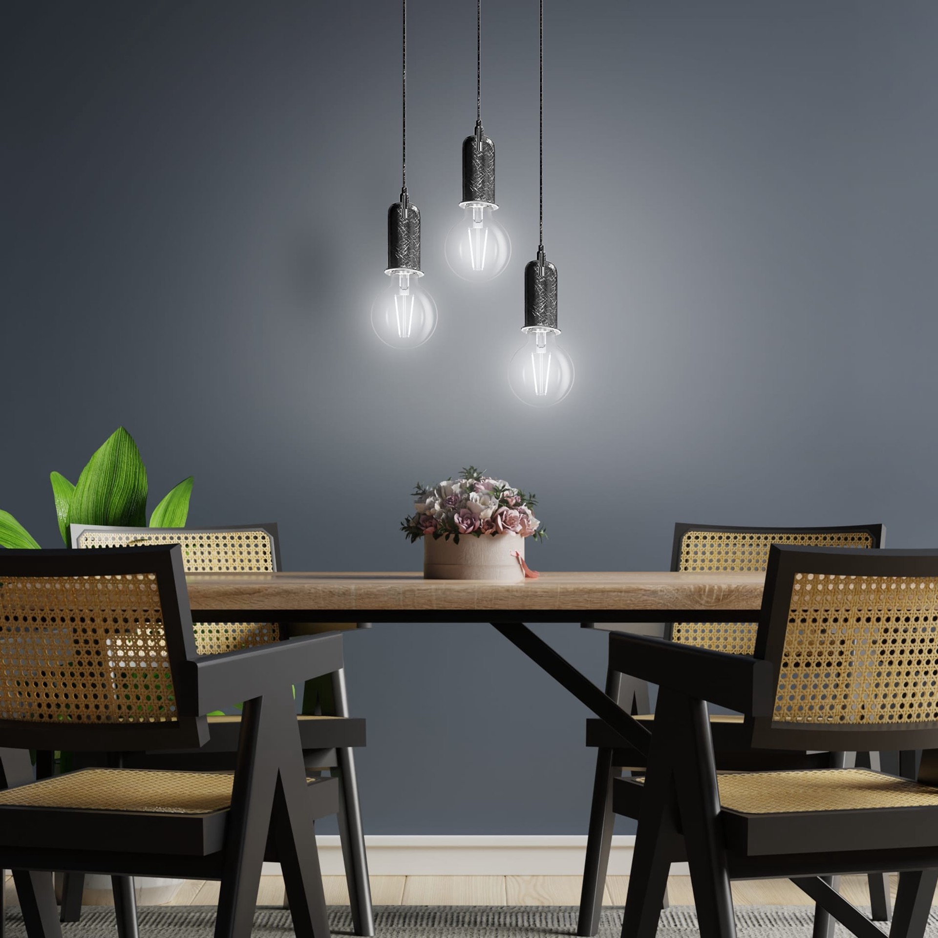 slide 6 of 6, Utilitech White Filament 60 -Watt EQ G25 Daylight E26 Dimmable LED General purpose Light Bulb 2 -Pack, 1 ct