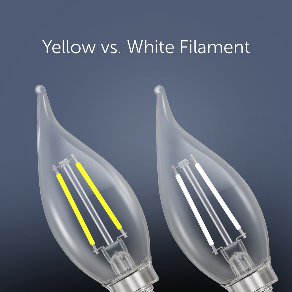 slide 4 of 6, Utilitech White Filament 60 -Watt EQ CA11 Daylight Candelabra base (E-12) Dimmable LED General purpose Light Bulb 2 -Pack, 1 ct