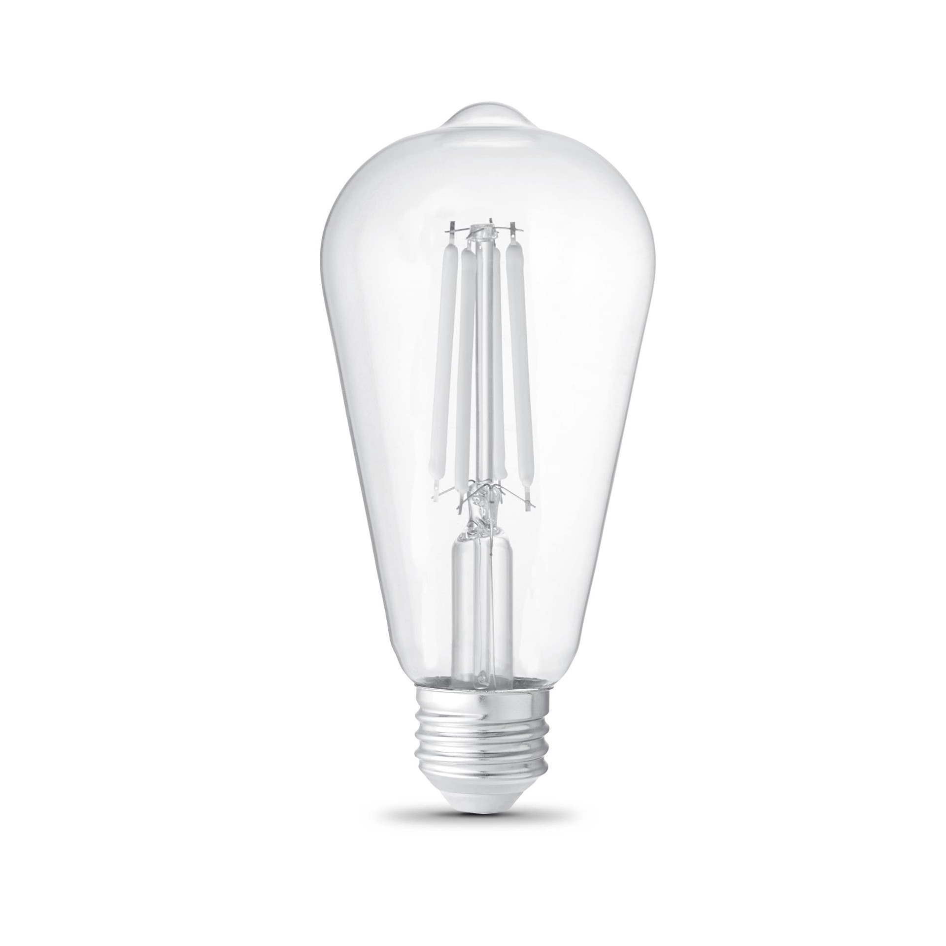 slide 3 of 6, Utilitech White Filament 60 -Watt EQ ST19 Daylight E26 Dimmable LED General purpose Light Bulb 2 -Pack, 1 ct