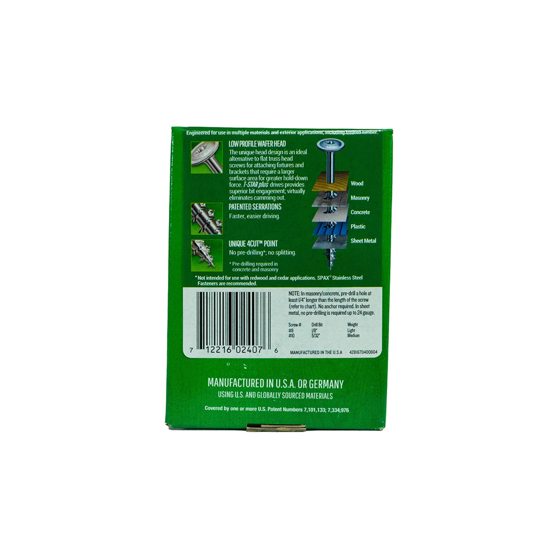 slide 4 of 6, SPAX Multi-Material #8 x 2-1/2-in Double-barrier Exterior Wood screws ( 124 -Per Box ), 1 ct