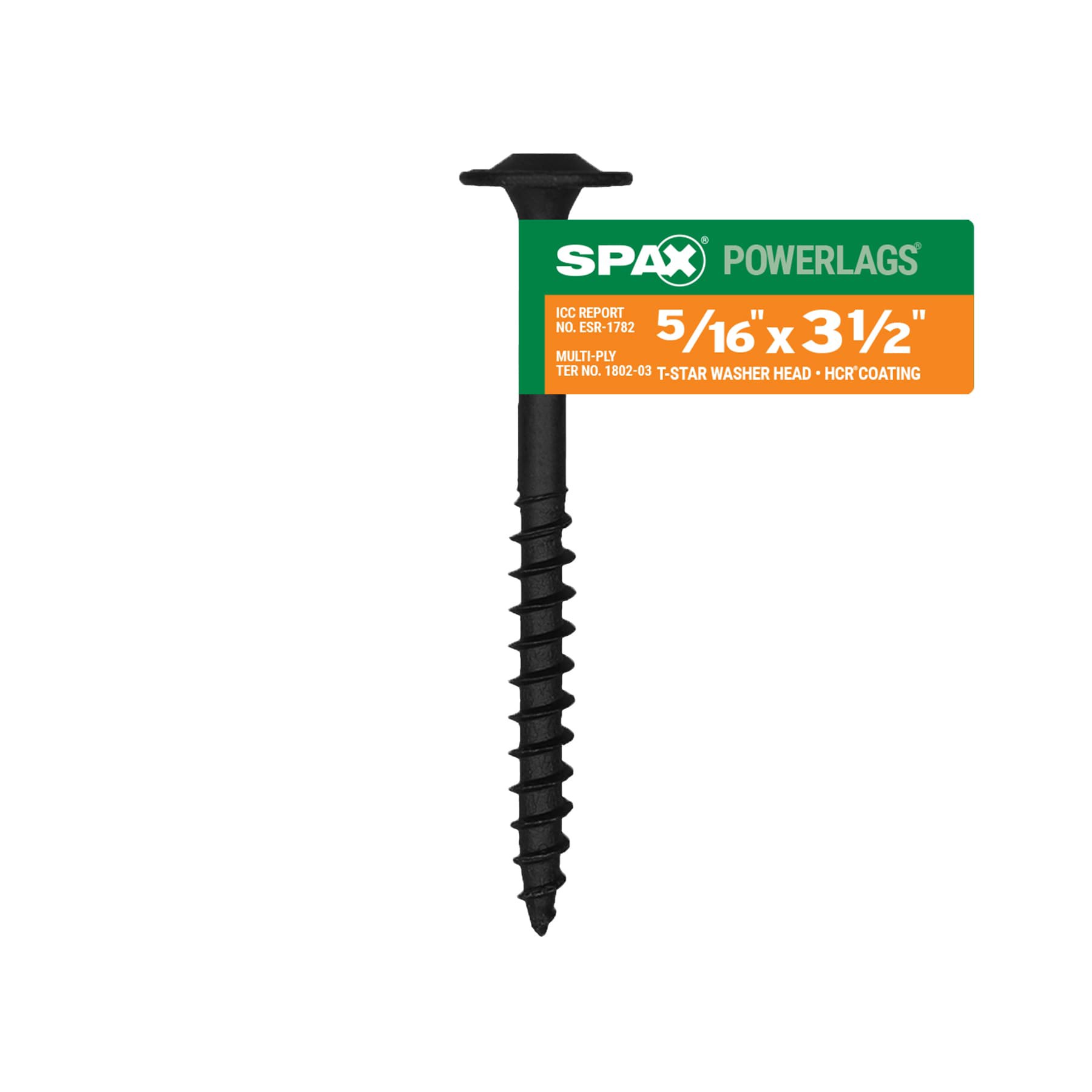 slide 1 of 4, SPAX 5/16-in x 3-1/2-in Black Coated Washer -Head Exterior/Interior Structural wood screws, 1 ct