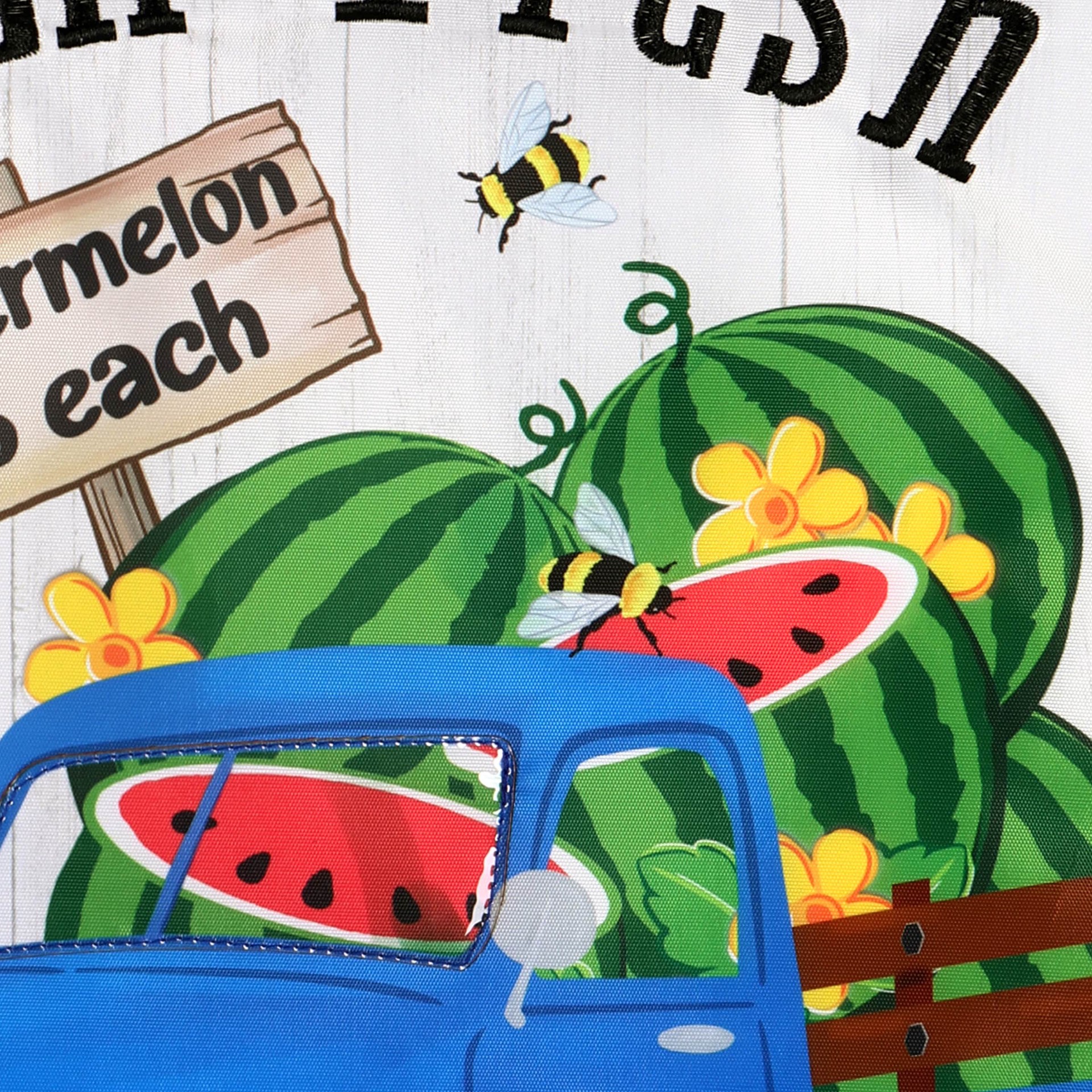 slide 5 of 6, Style Selections 1-ft W x 1.5-ft H Fruit Embroidered Garden flag, 1 ct