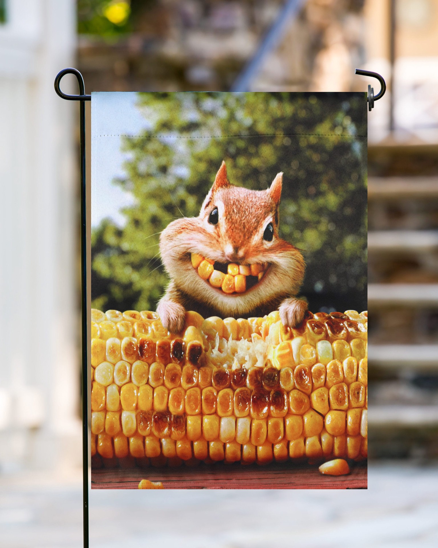slide 4 of 6, Style Selections 1-ft W x 1.5-ft H Animals Garden flag Kit, 1 ct