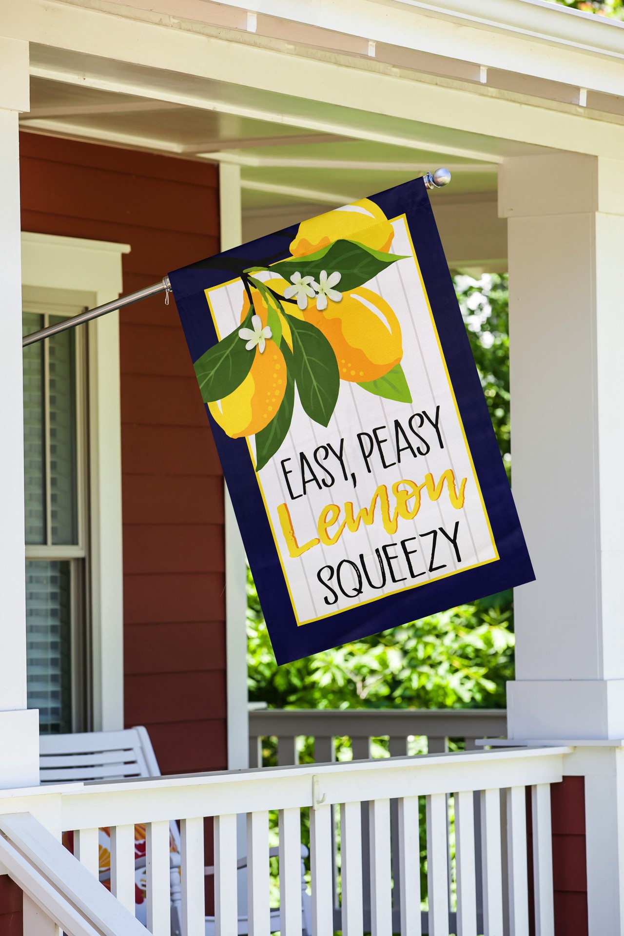 slide 3 of 6, Style Selections 2-ft W x 4-ft H Fruit House flag, 1 ct