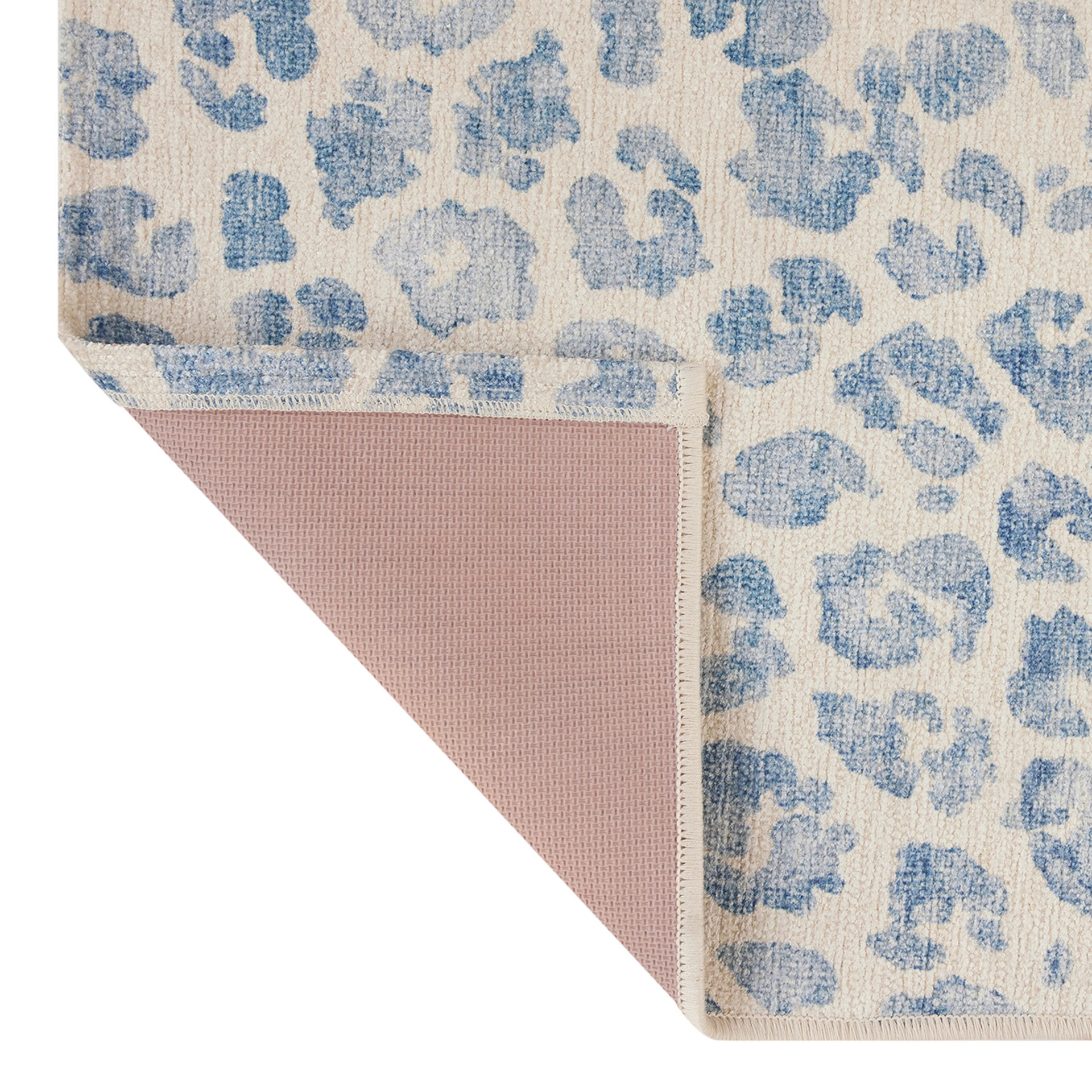 slide 4 of 6, allen + roth 2 x 3 (ft) Loomed Polyester Catalina Denim Rectangular Indoor Animal print Machine washable Throw rug, 1 ct