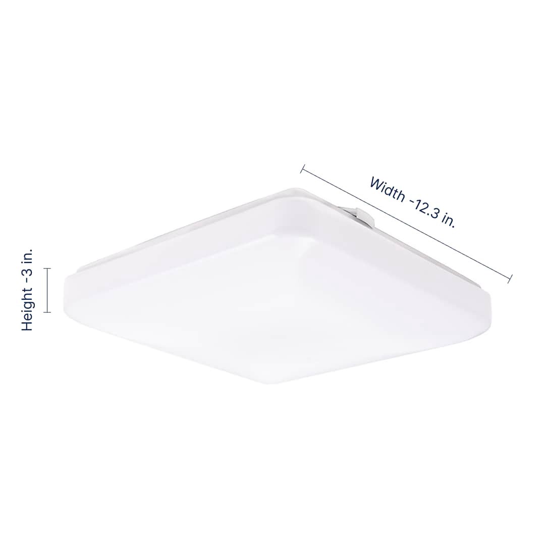 slide 2 of 2, Utilitech 1 -Light 12.3-in Matte White Integrated LED Flush Mount Light, 1 ct