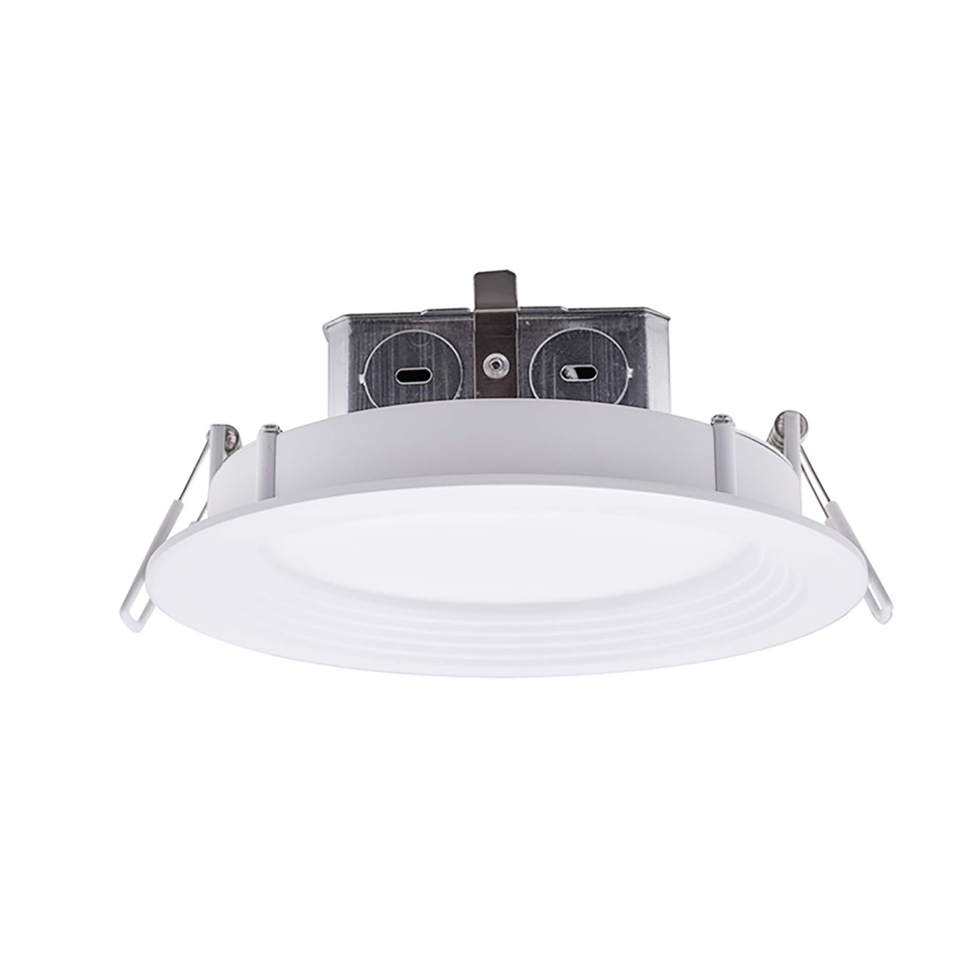 slide 1 of 6, Utilitech Color Changing White 6-in 850-Lumen Switchable Round Dimmable LED Canless Recessed Downlight, 1 ct