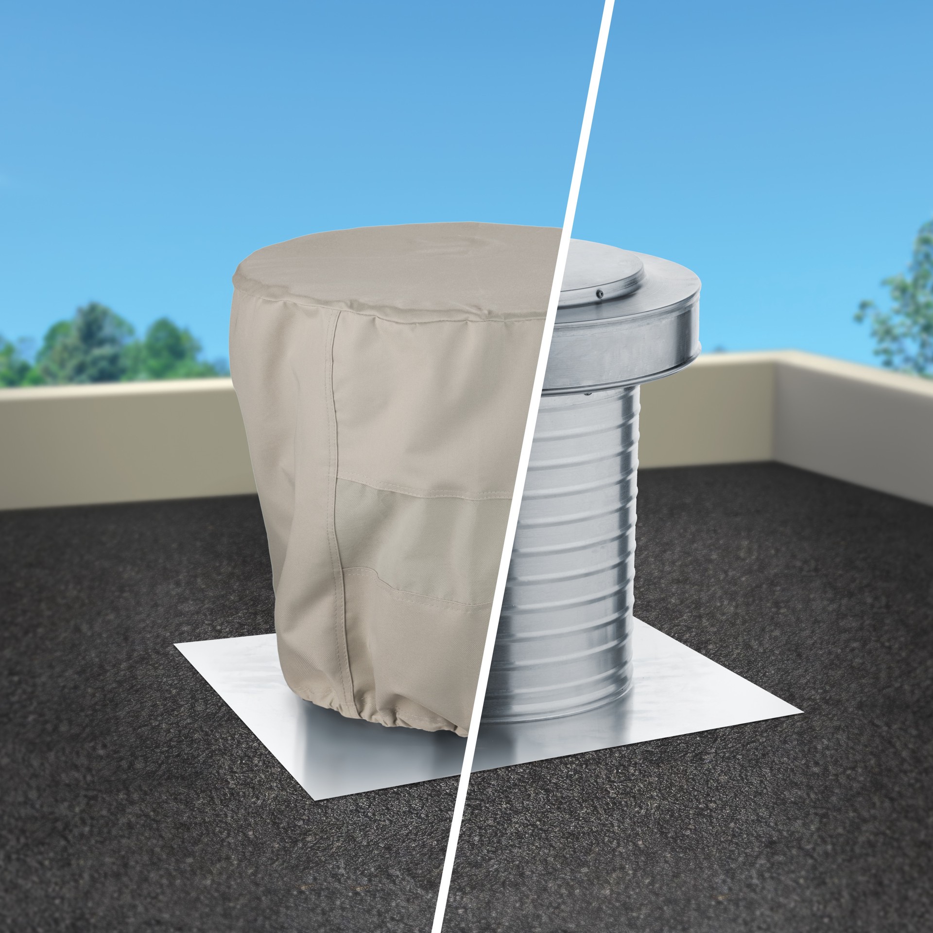slide 2 of 6, RELIABILT 22-in x 22-in x 21-in Polyester Evaporative Cooler Turbine cover, 1 ct
