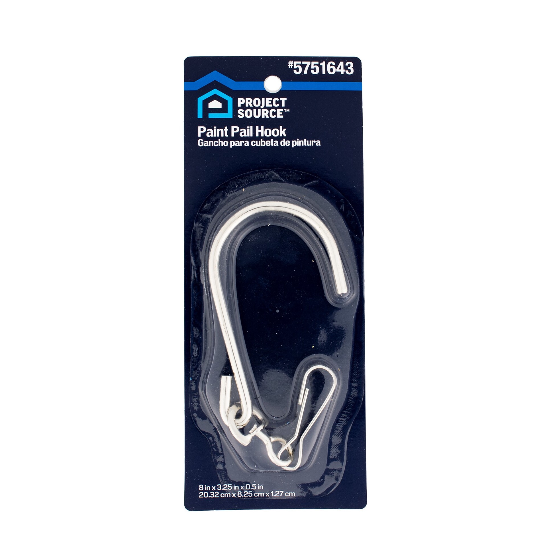 slide 2 of 5, Project Source 1-gallon Silver Metal Paint can hook, 1 ct