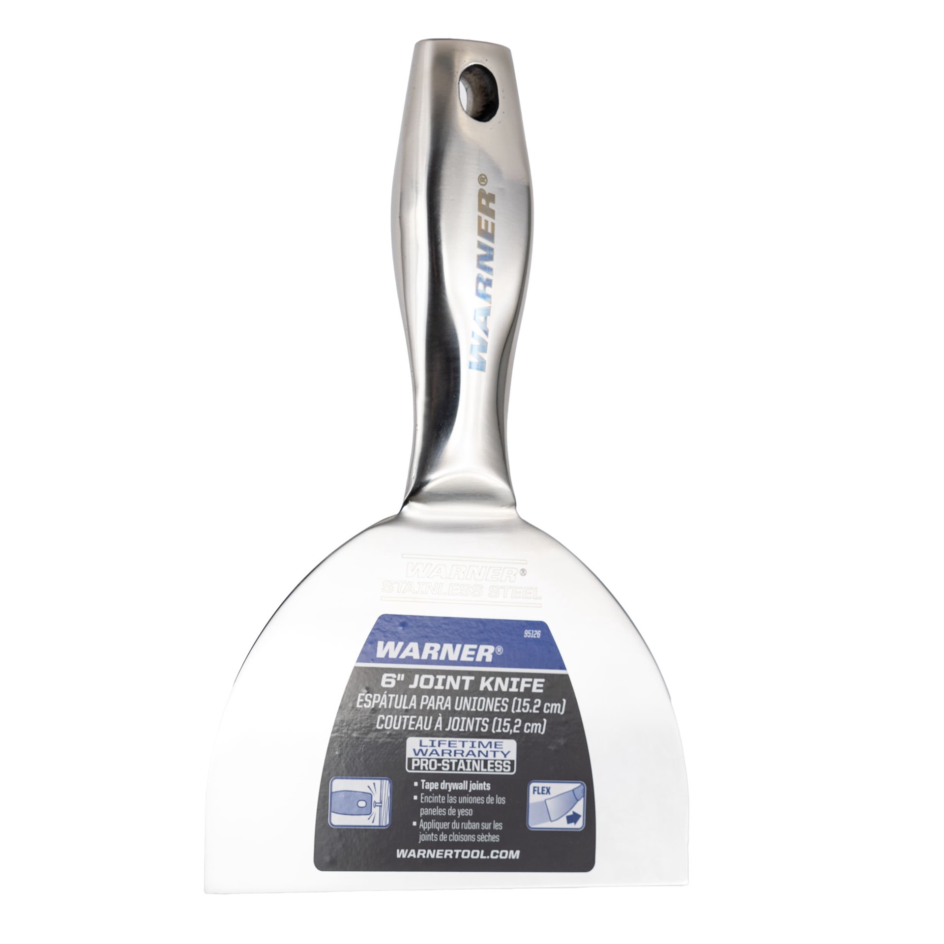 slide 2 of 4, Warner 6-in Steel Reusable Putty Knife, 1 ct