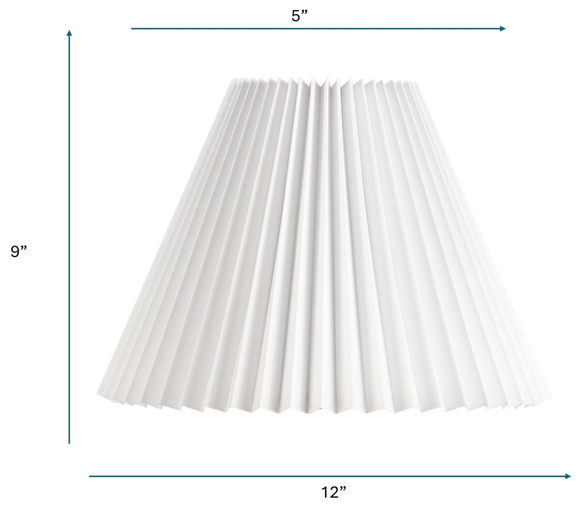slide 4 of 6, allen + roth 9-in x 12-in White Fabric Empire Lamp Shade, 1 ct