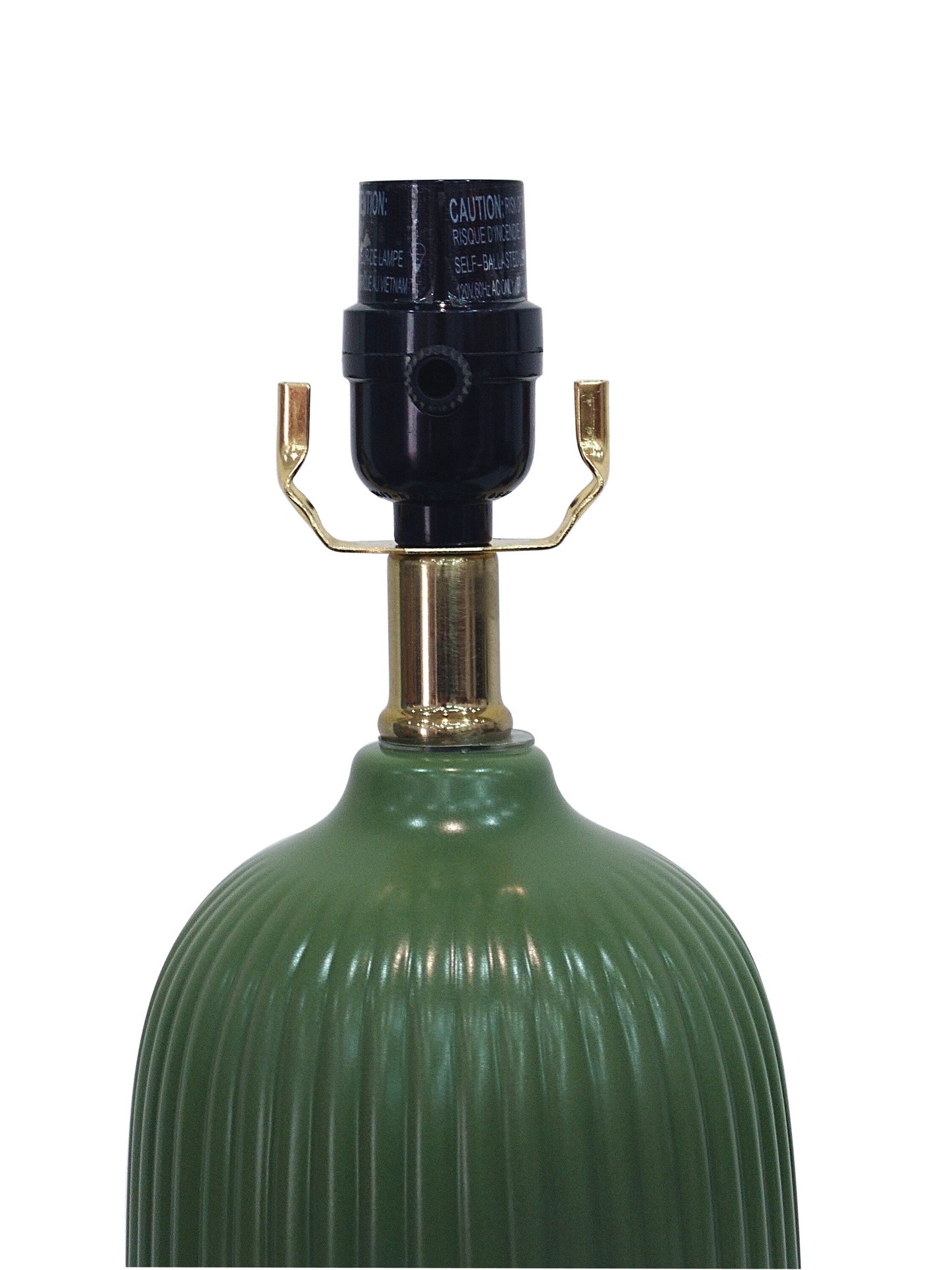 slide 5 of 6, allen + roth 13-in Green Plug-in Ceramic Lamp Base, 1 ct