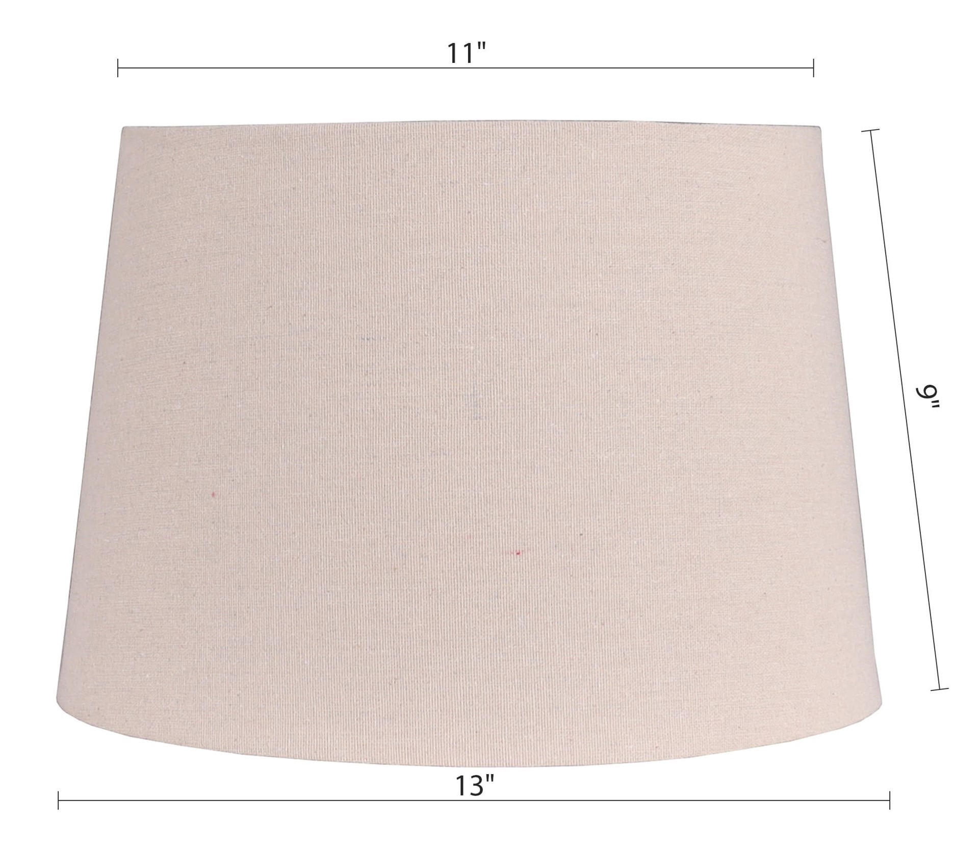 slide 4 of 6, allen + roth 9-in x 13-in Tan Fabric Drum Lamp Shade, 1 ct