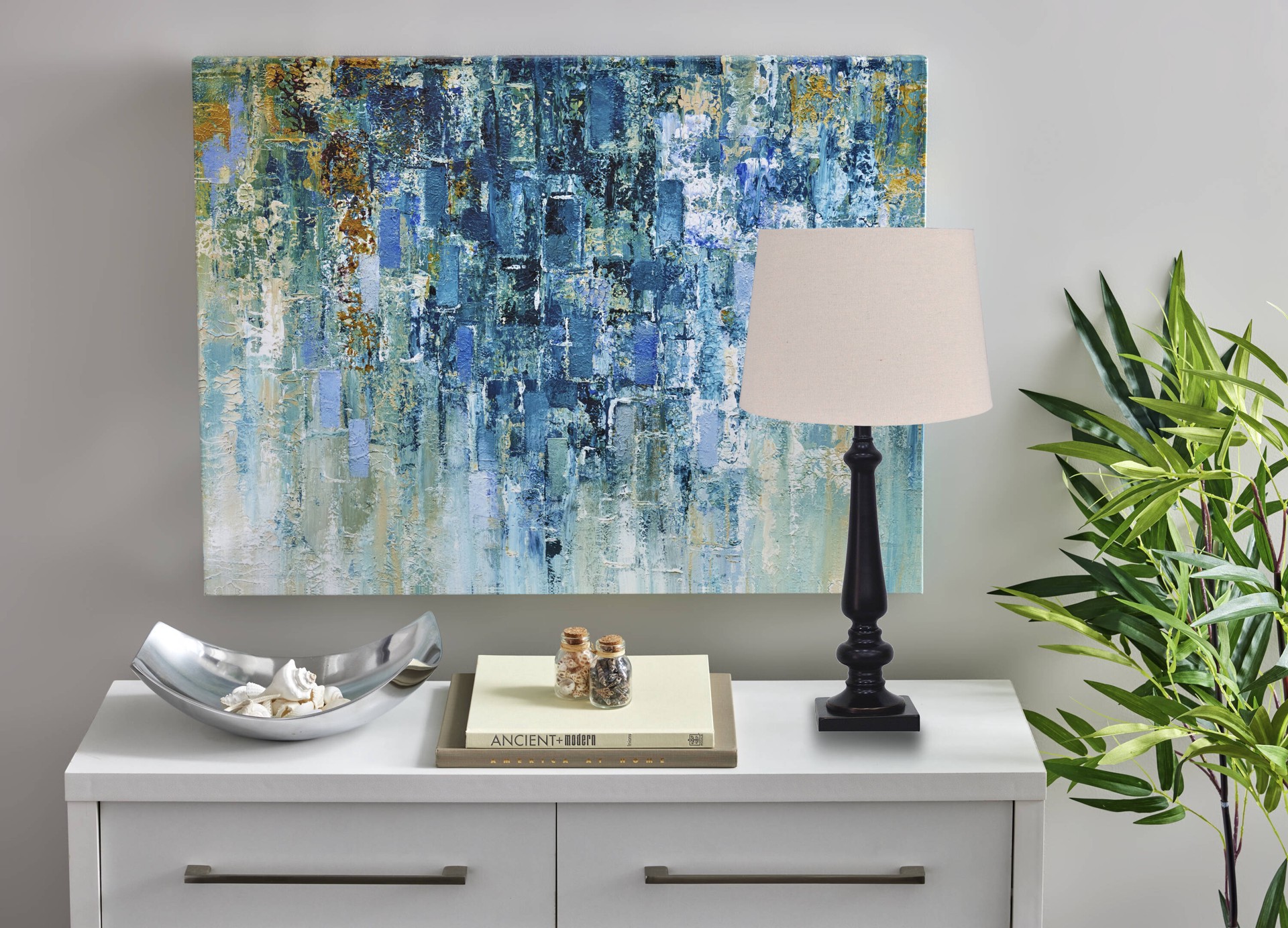 slide 6 of 6, allen + roth 9-in x 13-in Tan Fabric Drum Lamp Shade, 1 ct