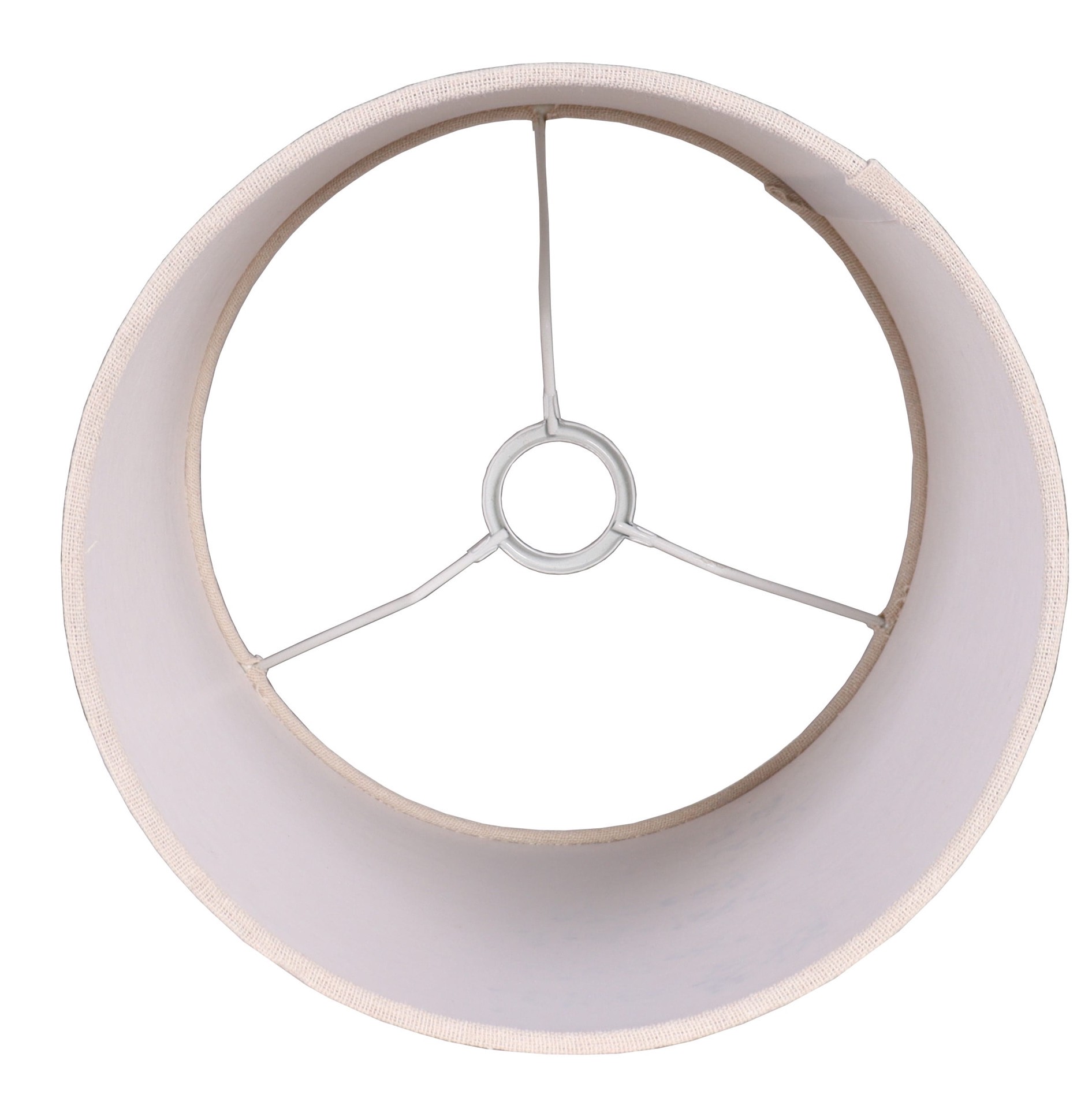 slide 3 of 6, allen + roth 8-in x 9-in Tan Fabric Drum Lamp Shade, 1 ct