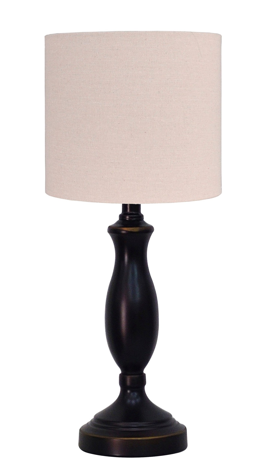 slide 5 of 6, allen + roth 8-in x 9-in Tan Fabric Drum Lamp Shade, 1 ct