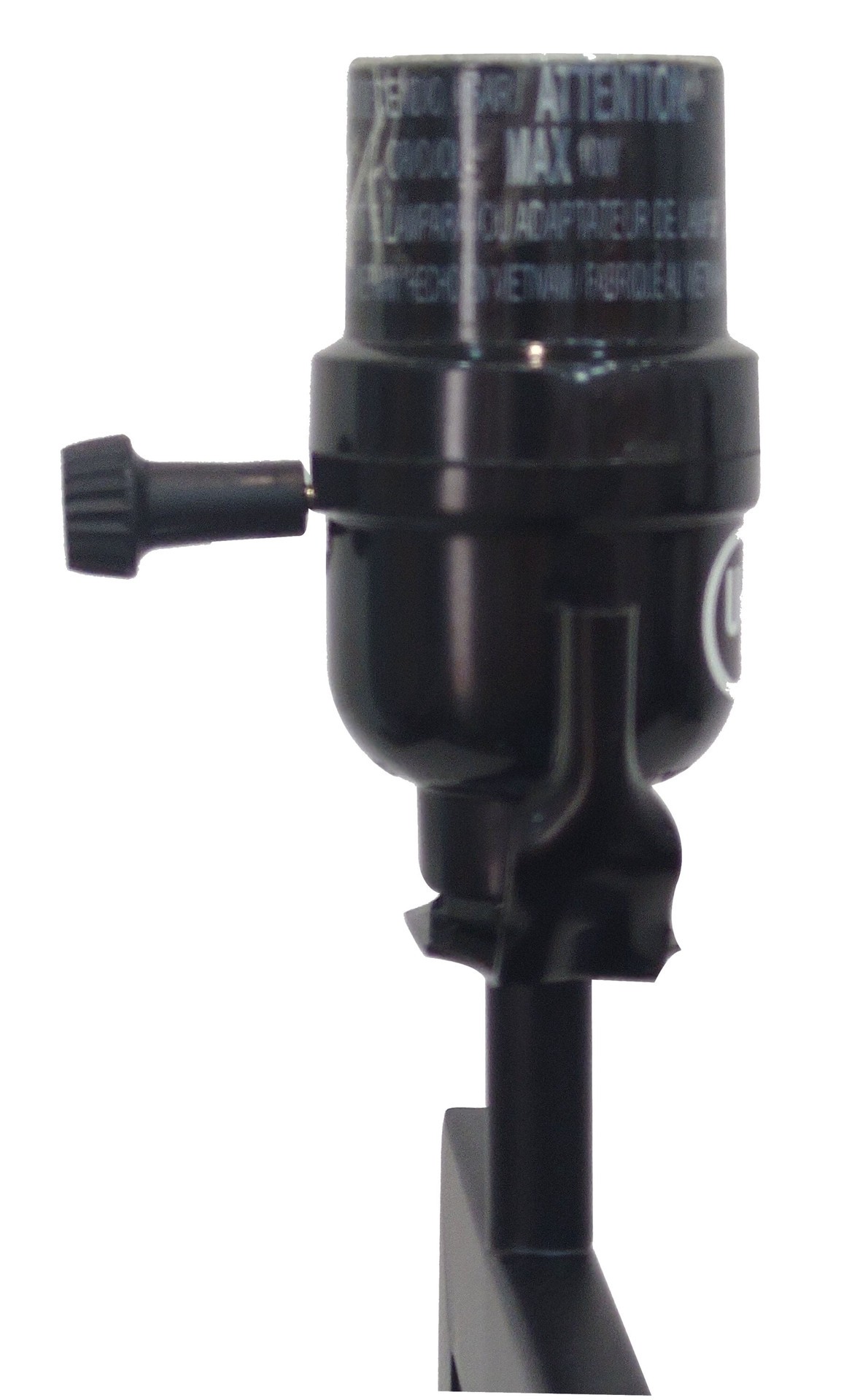 slide 4 of 6, allen + roth 13.5-in Matte Black Plug-in Metal Lamp Base, 1 ct