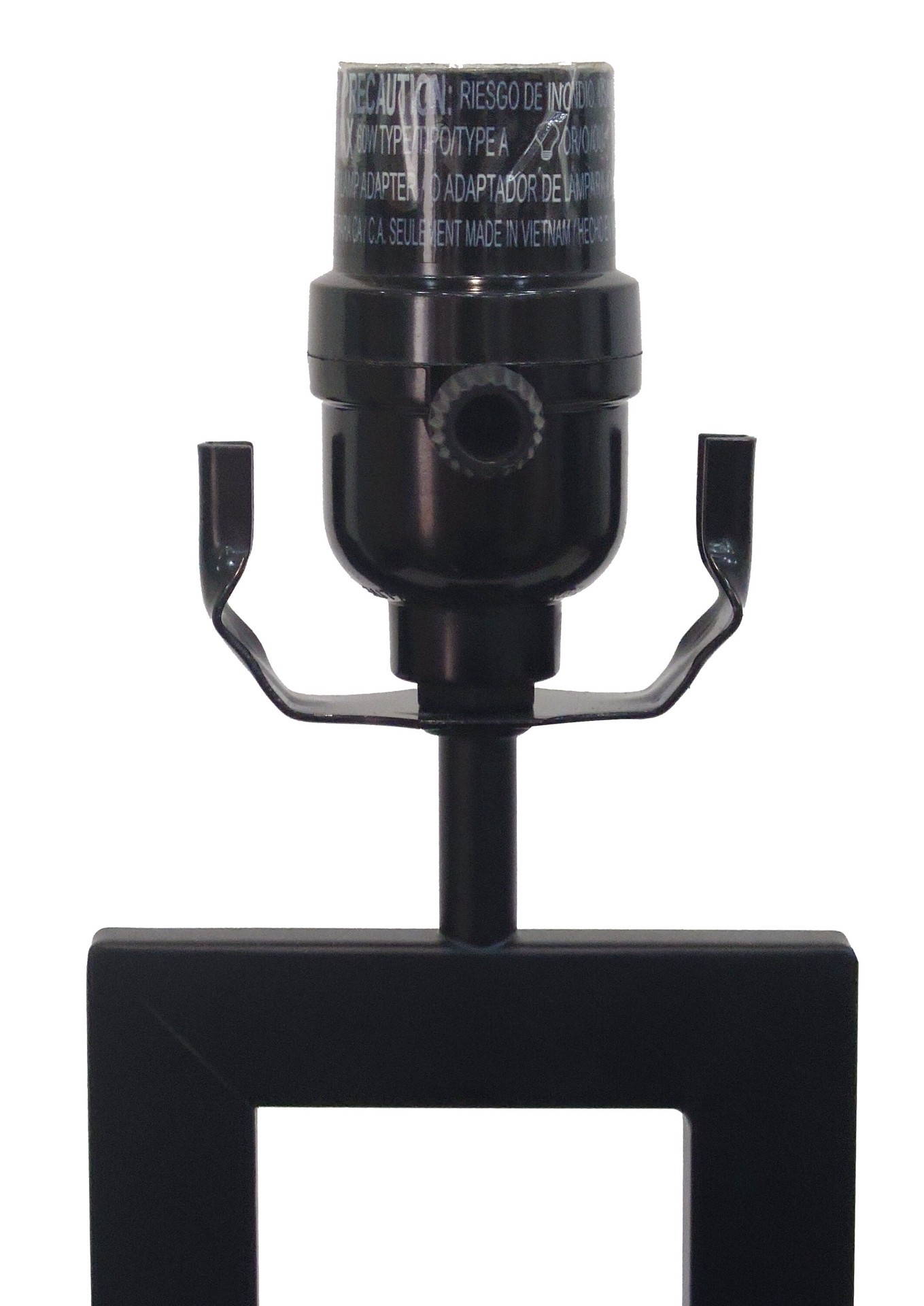 slide 5 of 6, allen + roth 13.5-in Matte Black Plug-in Metal Lamp Base, 1 ct